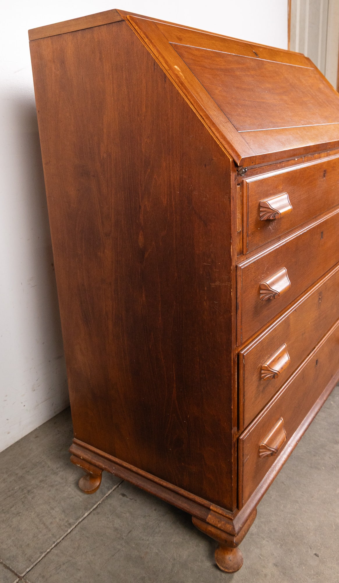 Vintage Maple Secretary Desk - 4