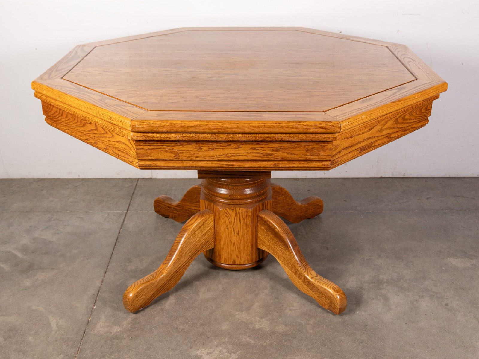 Vintage Game/Bumper Pool Oak Pedestal Table - 9