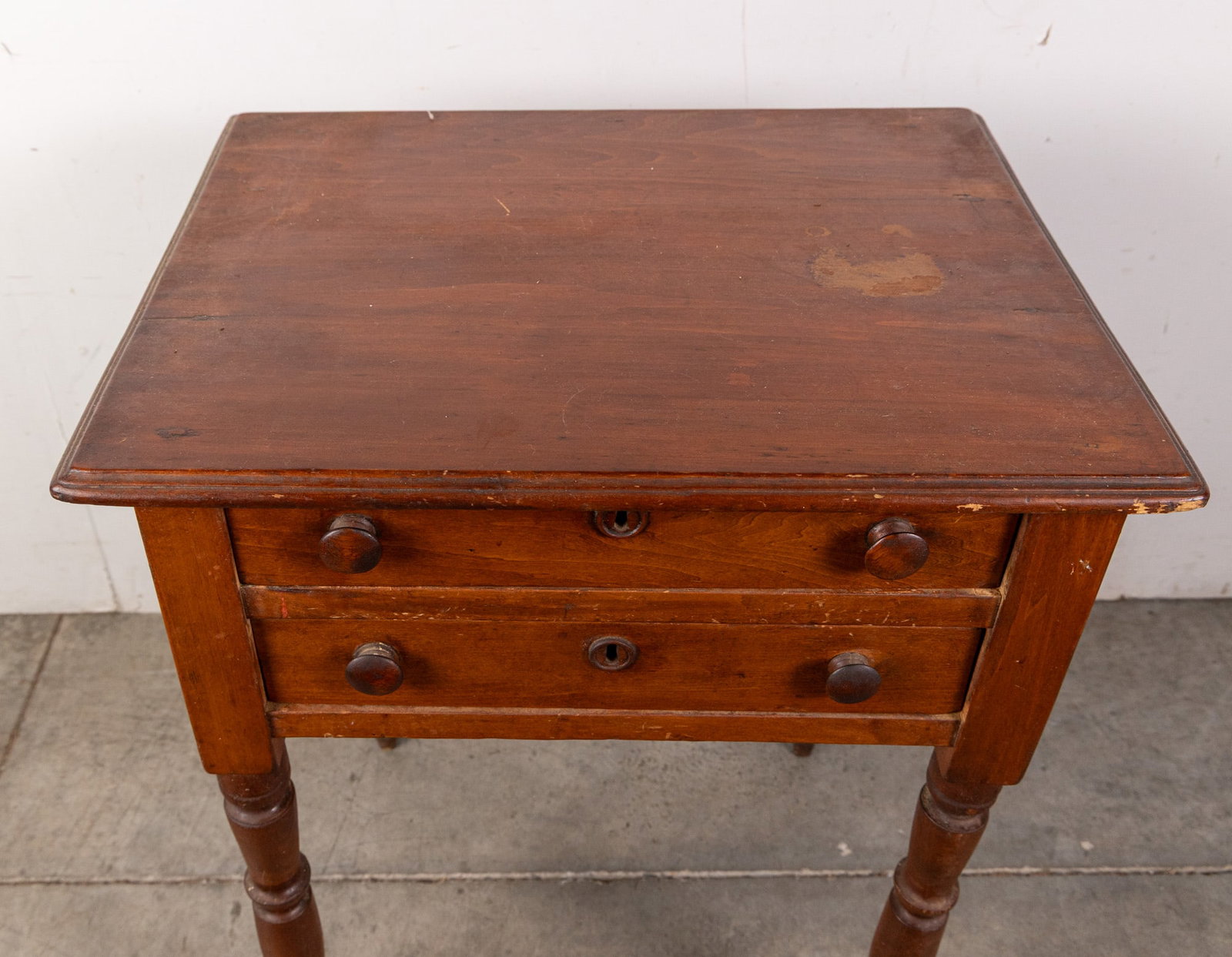 Antique 19th c. Sheraton 2-Drawer Stand - 2