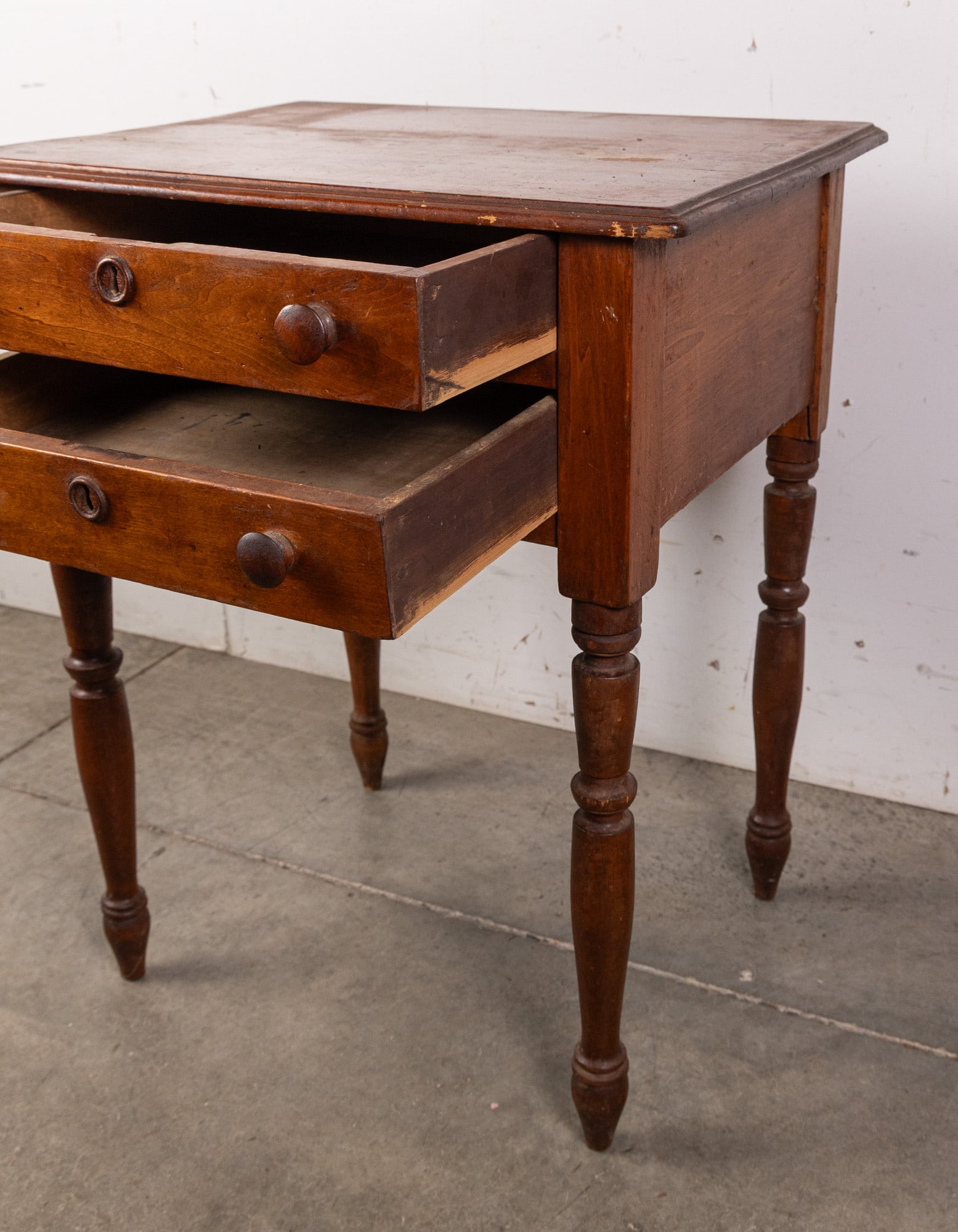 Antique 19th c. Sheraton 2-Drawer Stand - 5