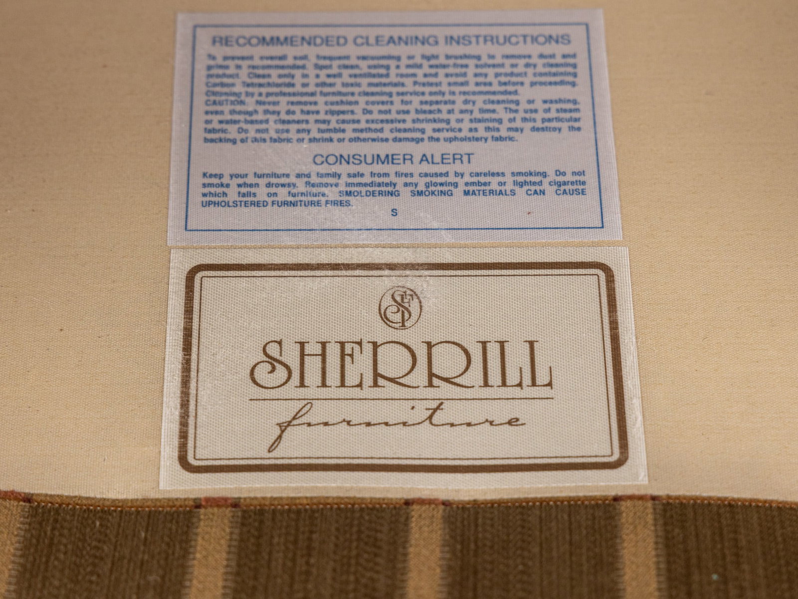 Sherrill Vintage Plaid Couch - 3