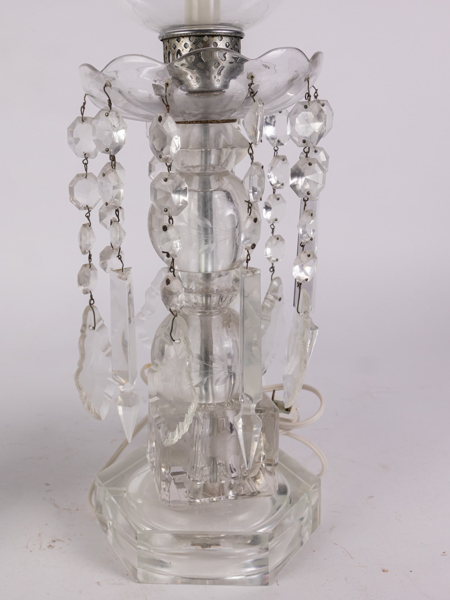 Pair of Crystal Table Lamps - 4