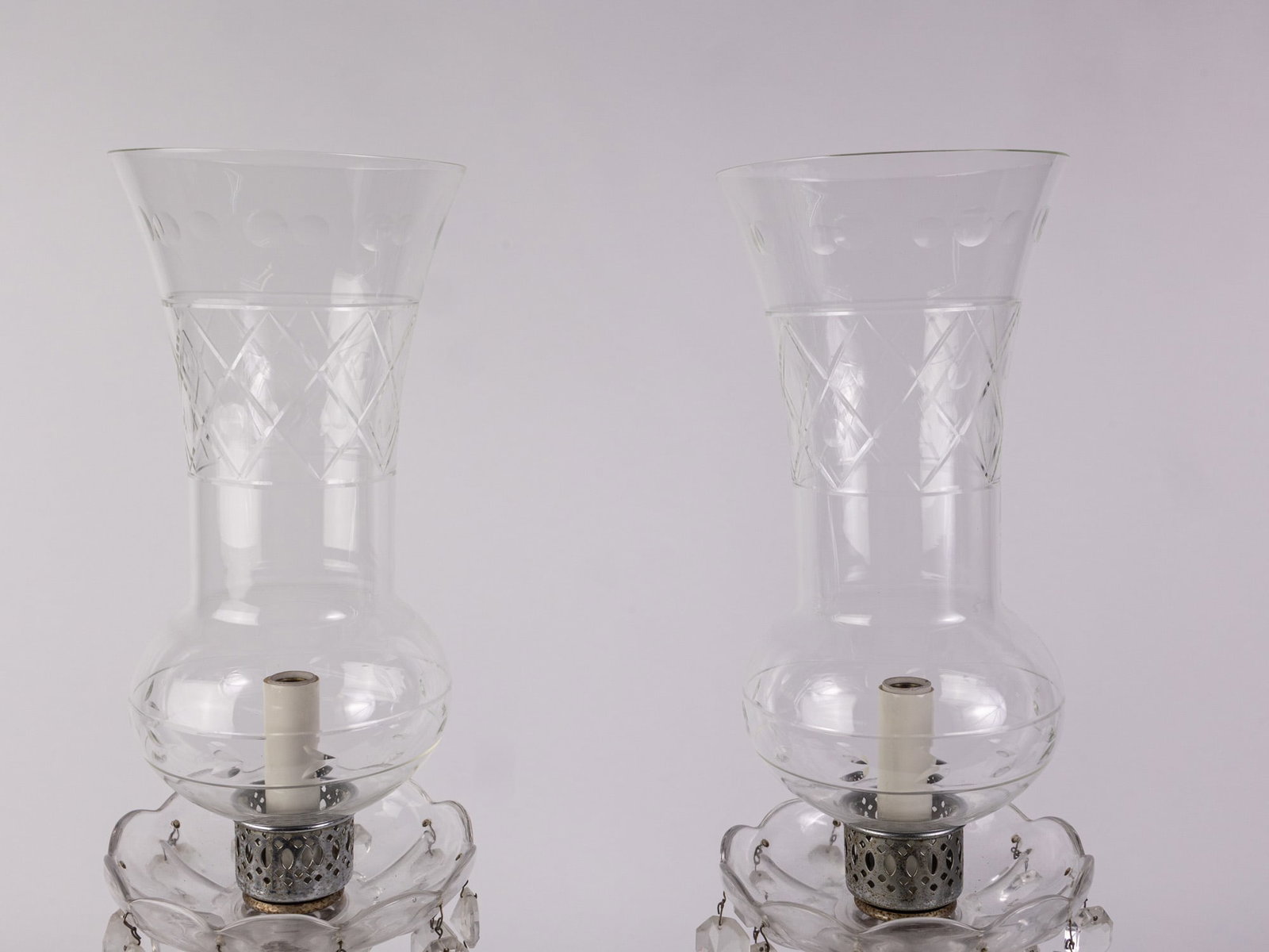 Pair of Crystal Table Lamps - 5