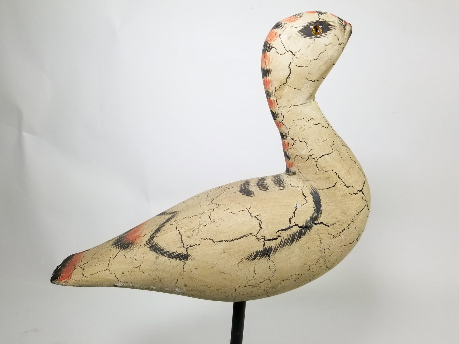Decorative Wooden Folk Art Shore Bird - 5