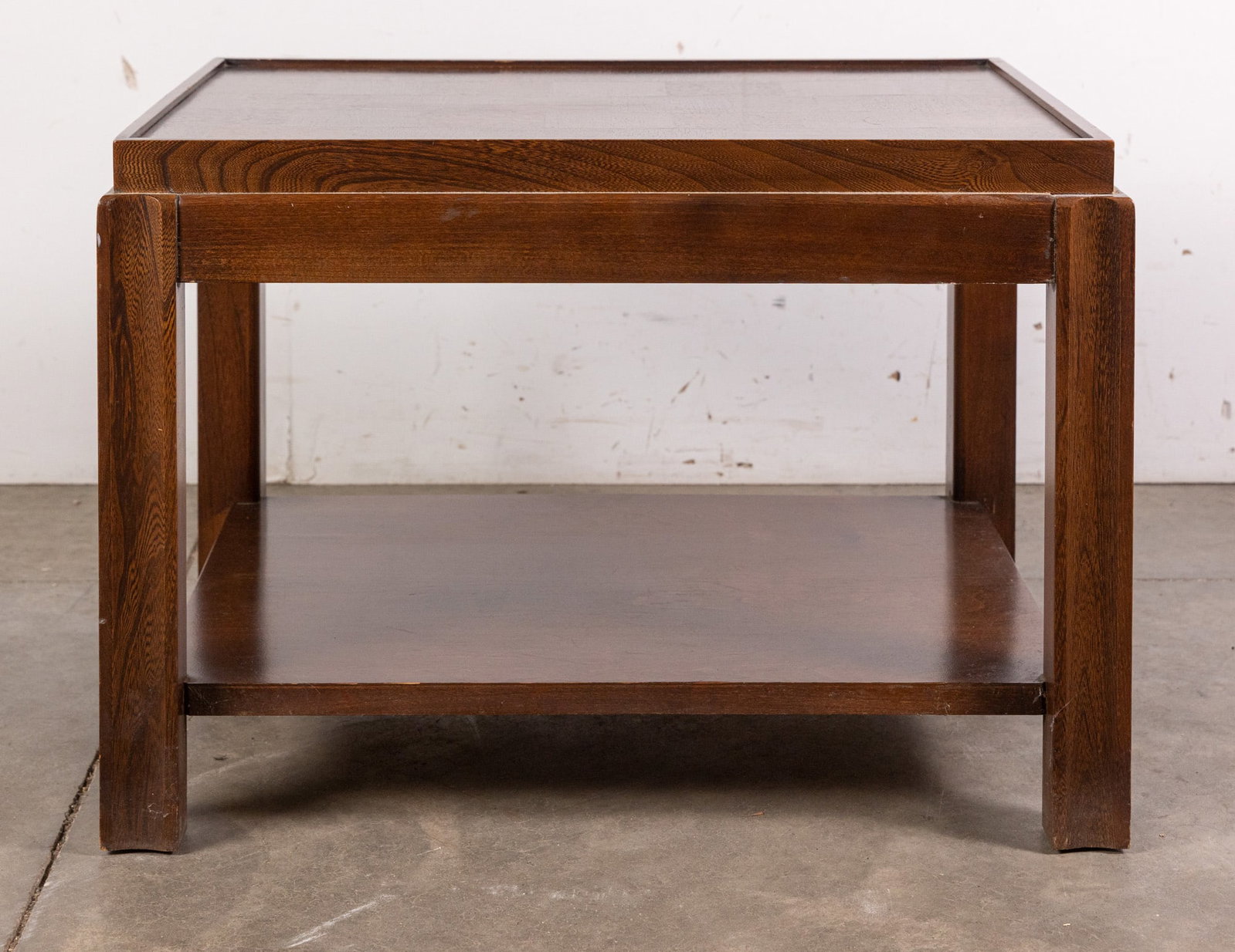 Vintage Mid Century Parquet Side Table: Vintage Mid Century Parquet Side Table Size 21" x 29" x 23" Literature Brooks Auction – Online Auction Terms & Conditions Contact: (856) 694-2960 | info@brooks.auction READ BEFORE YOU BID: We