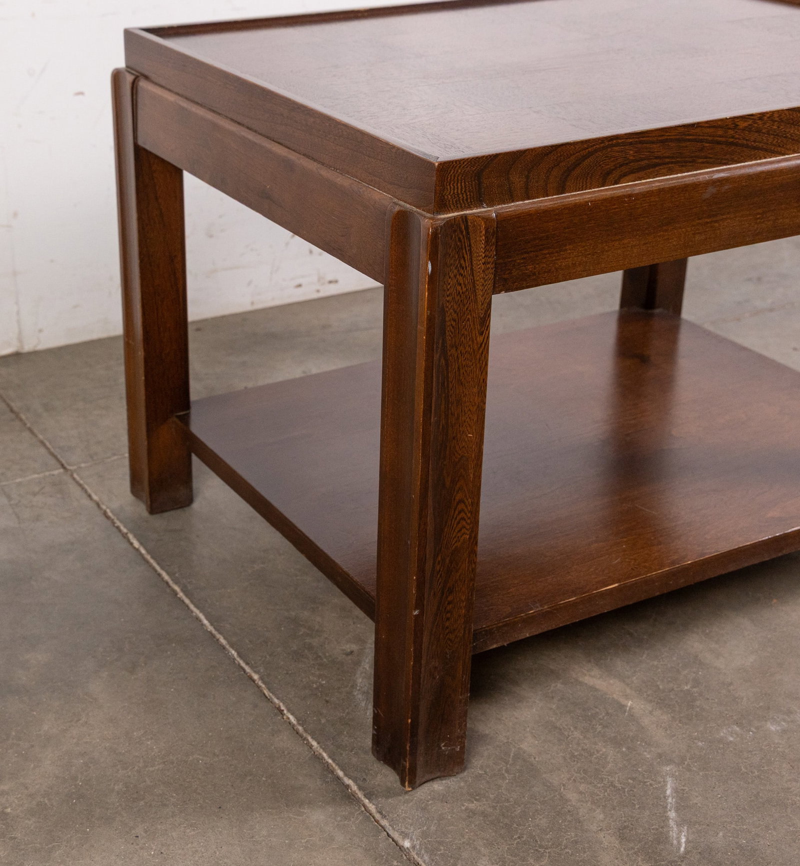 Vintage Mid Century Parquet Side Table - 5