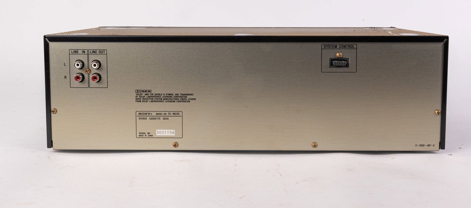 Sony TC-W235 Dual Stereo Cassette Deck - 3