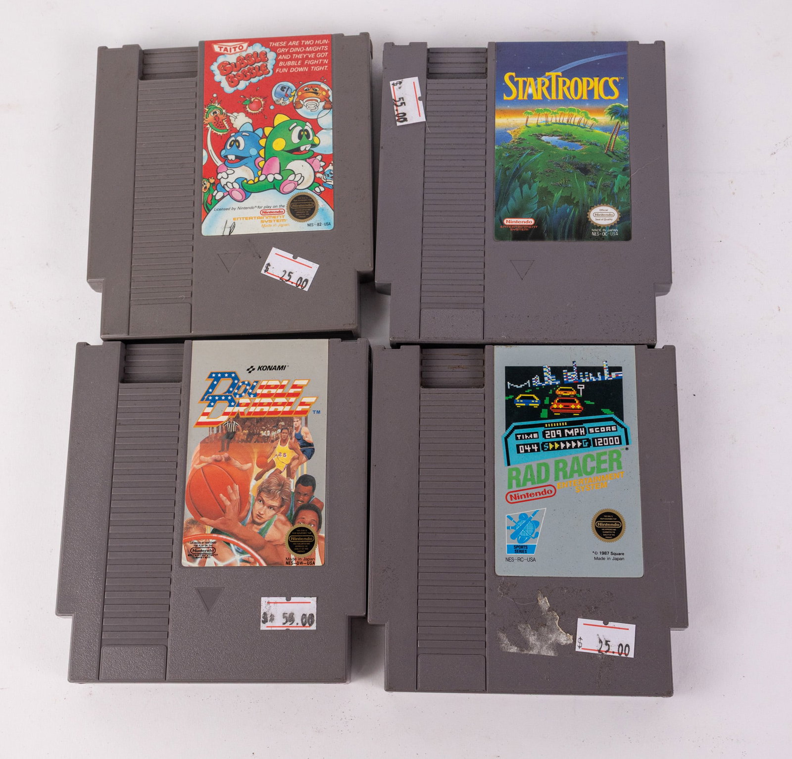 Four Vintage Nintendo NES Games w/ Sleeves and Carrying Case - 2