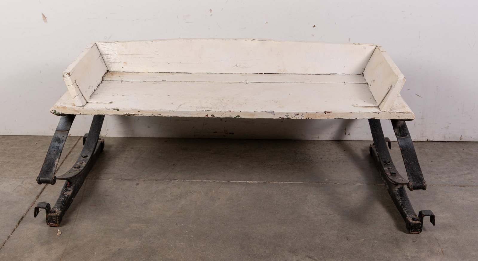 Antique White Painted Buckboard Wagon Seat: Antique White Painted Buckboard Wagon Seat Size 17" x 39" x 26" Literature Brooks Auction – Online Auction Terms & Conditions Contact: (856) 694-2960 | info@brooks.auction READ BEFORE YOU BID: