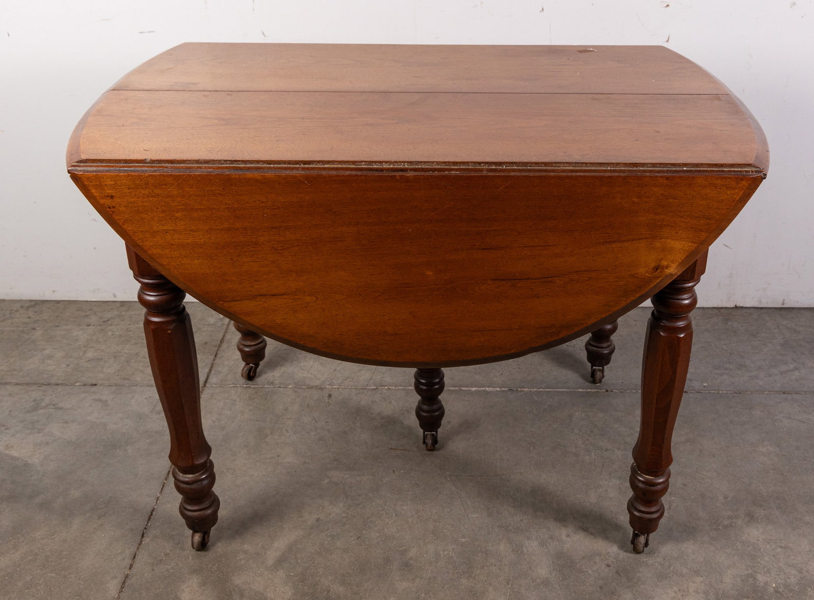 Antique Wooden Drop-Leaf Dining Table - 2