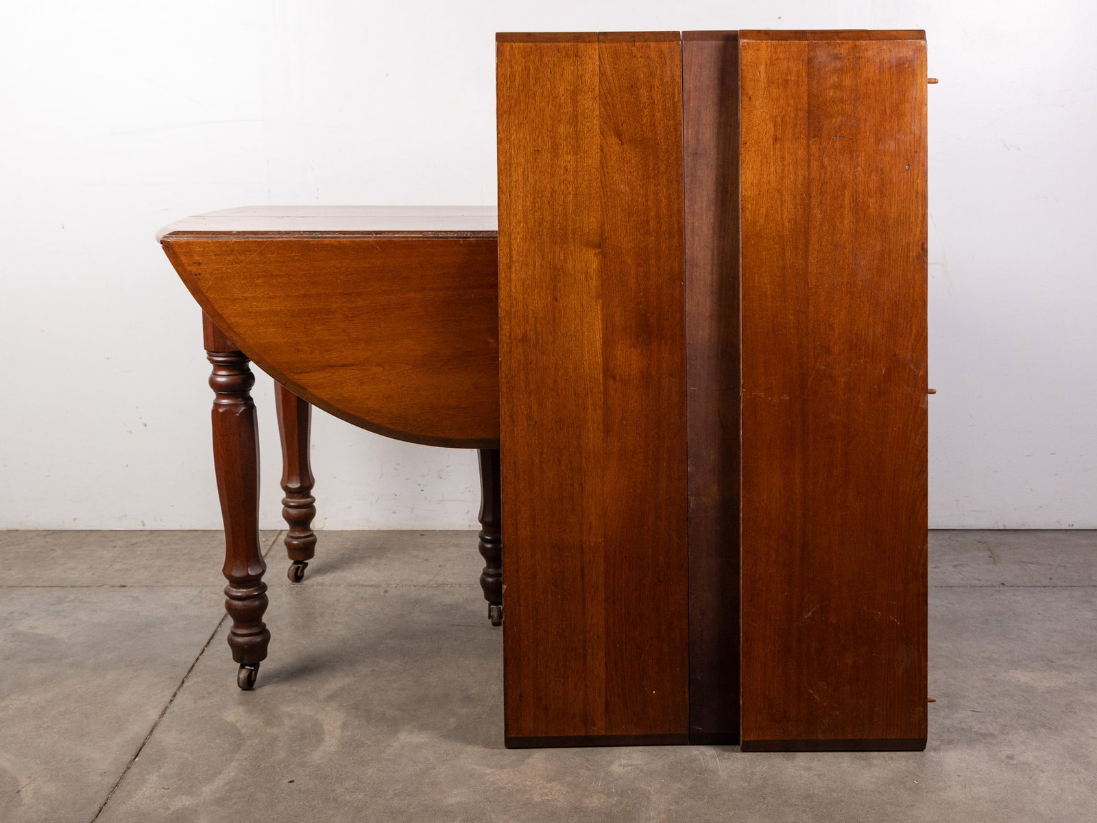 Antique Wooden Drop-Leaf Dining Table - 3