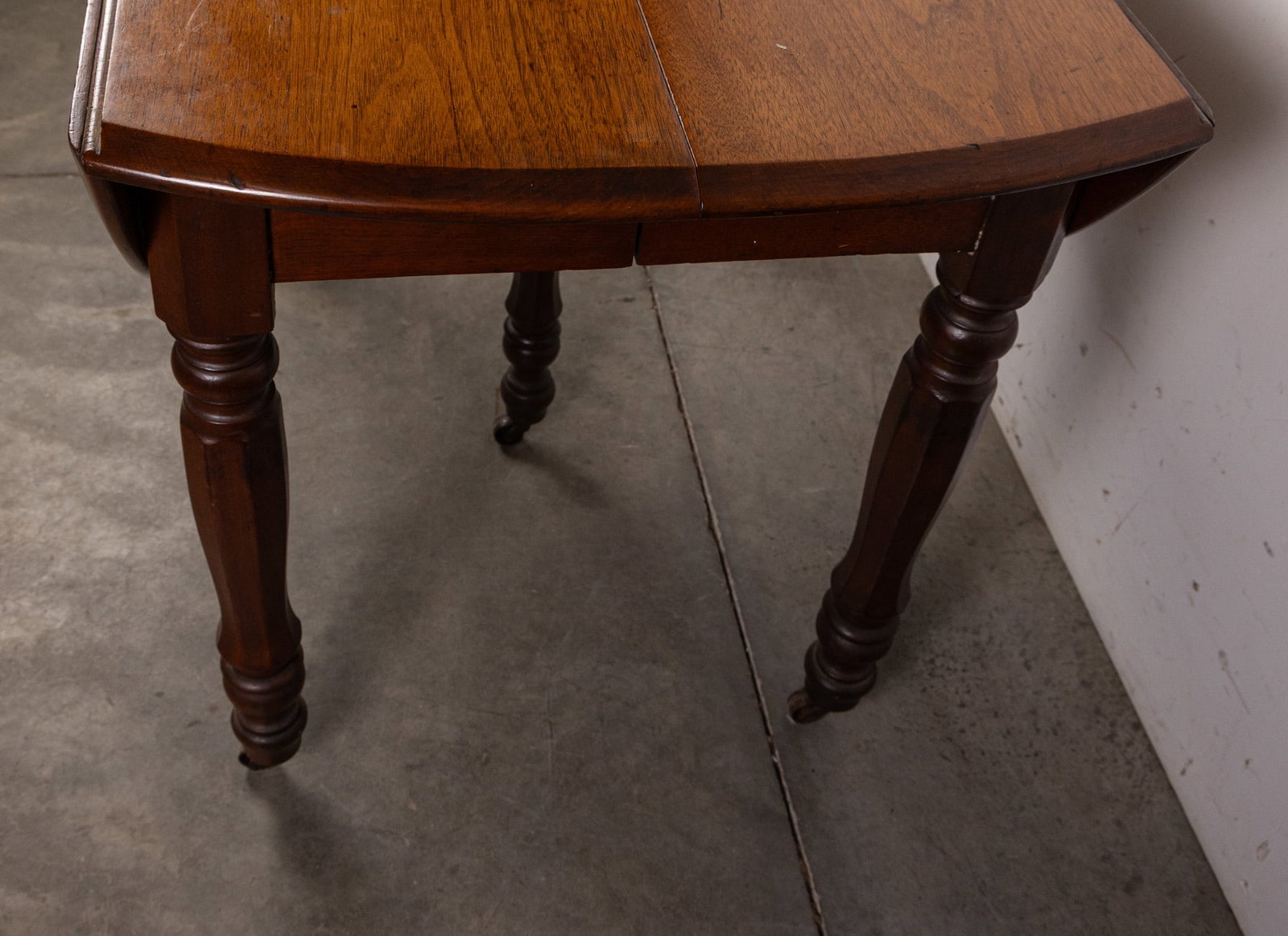 Antique Wooden Drop-Leaf Dining Table - 5