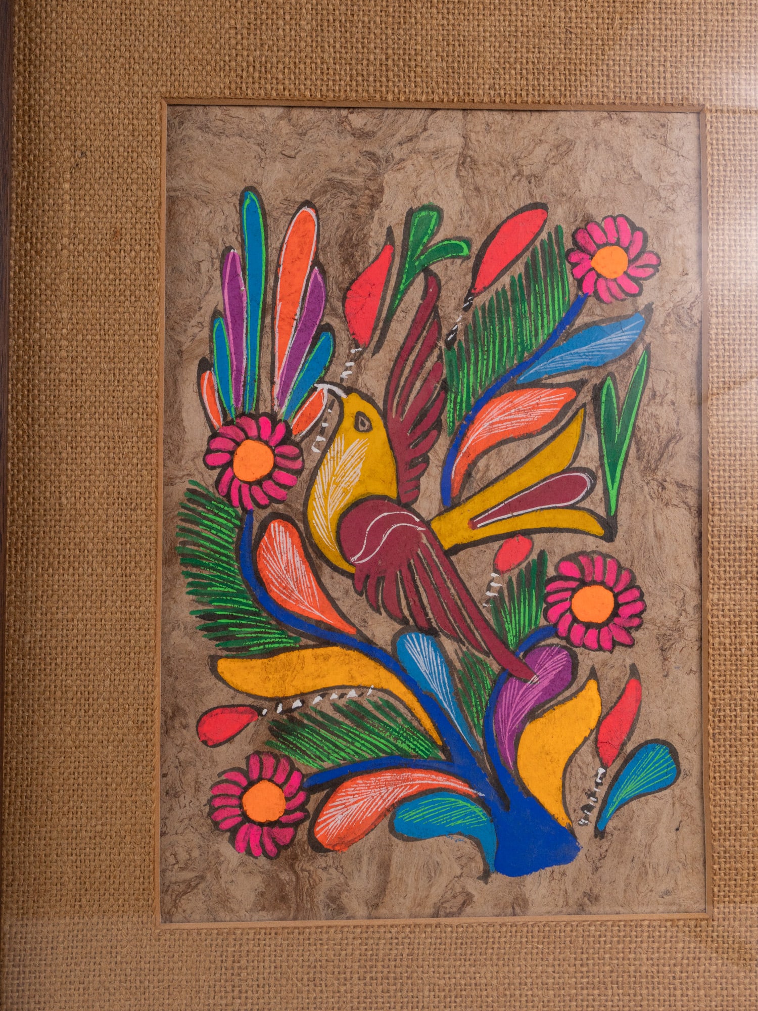Two Pieces of Mexican Folk Art on Amate Bark Paper - 3