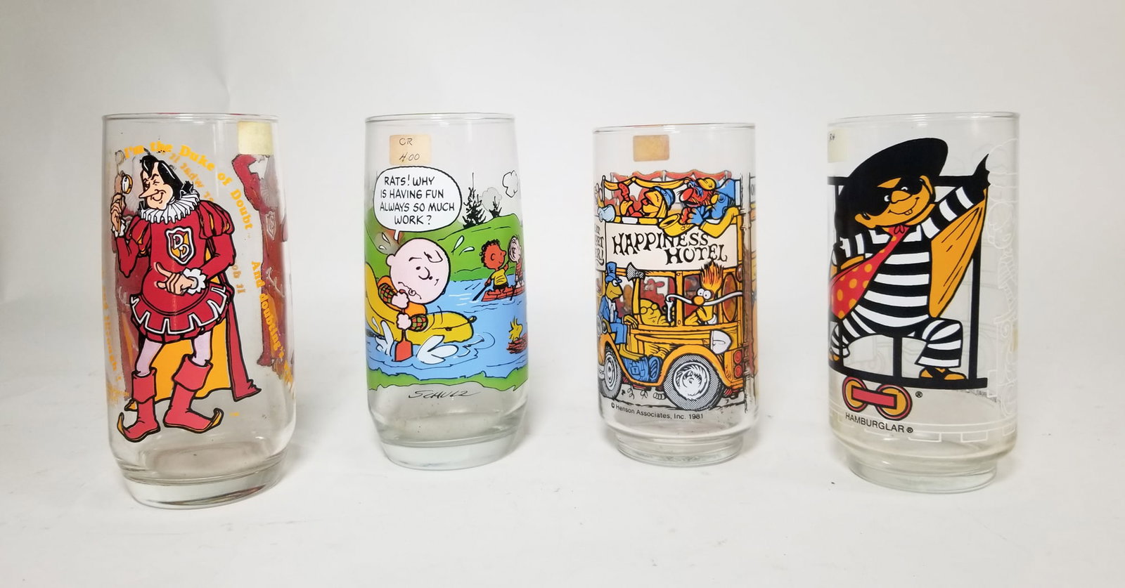 Vintage Collectible Character Glasses - 3