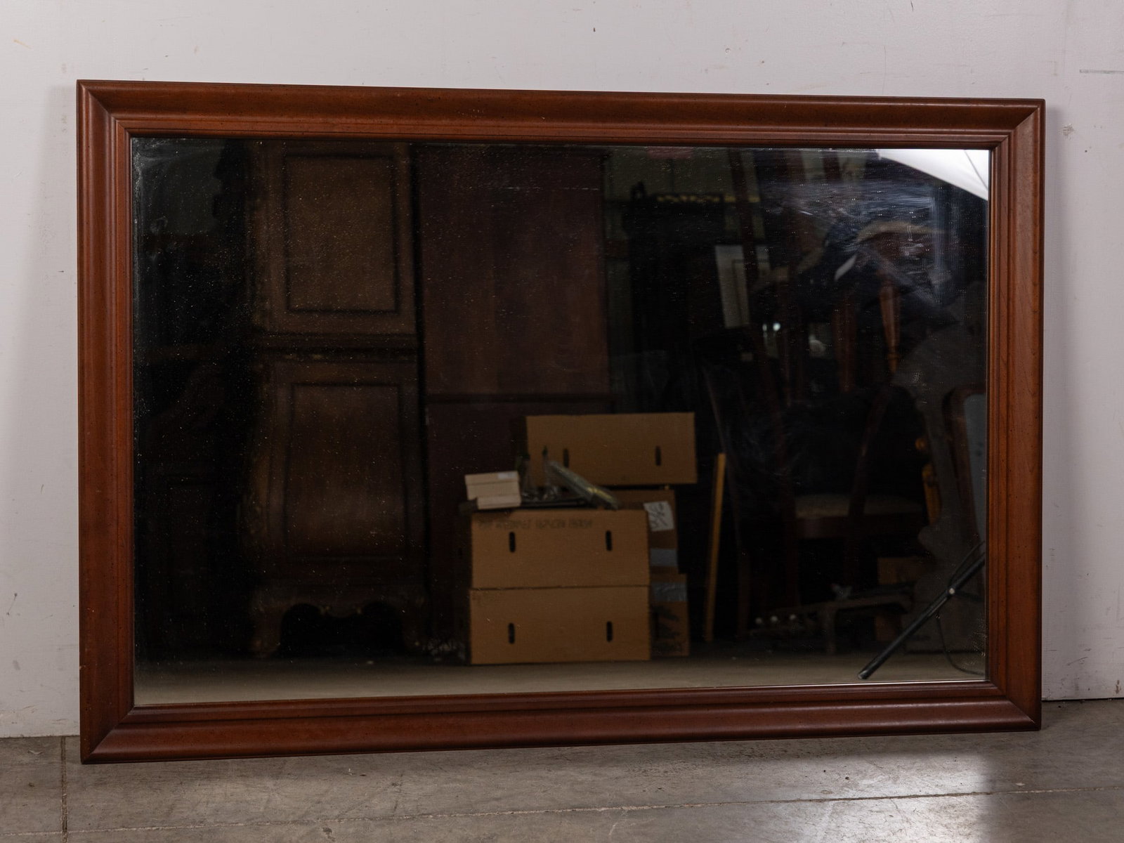 Mahogany Framed Wall Mounted Mirror (1 of 3)