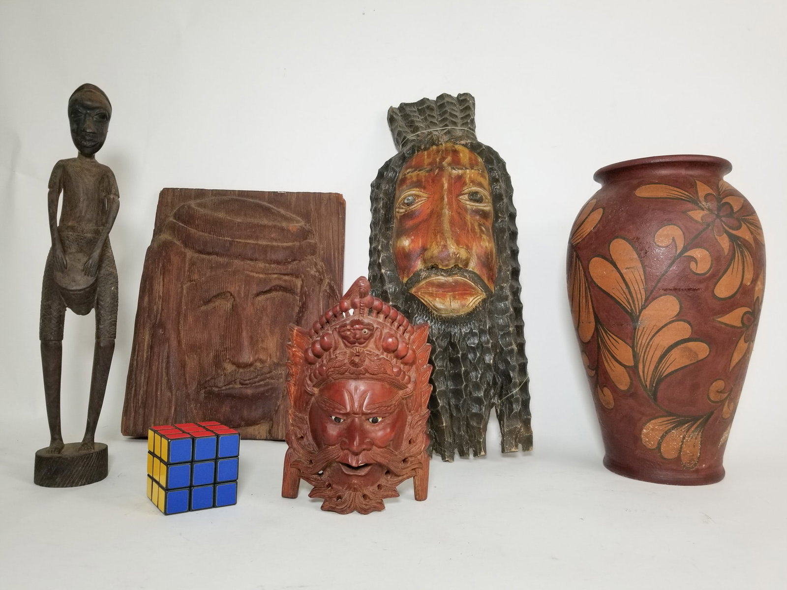 Assorted Carved Wooden Figures and Masks - 2
