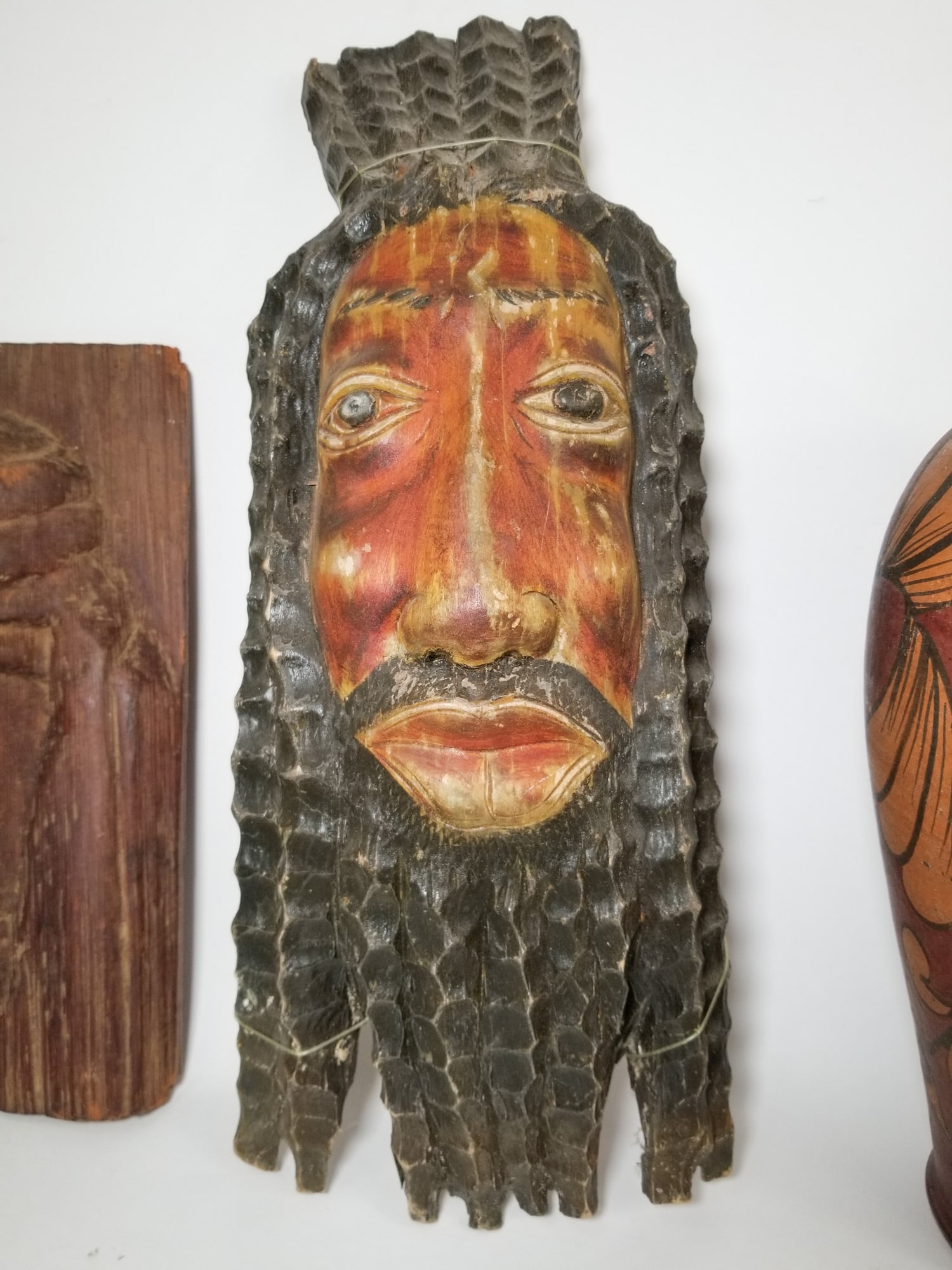 Assorted Carved Wooden Figures and Masks - 5