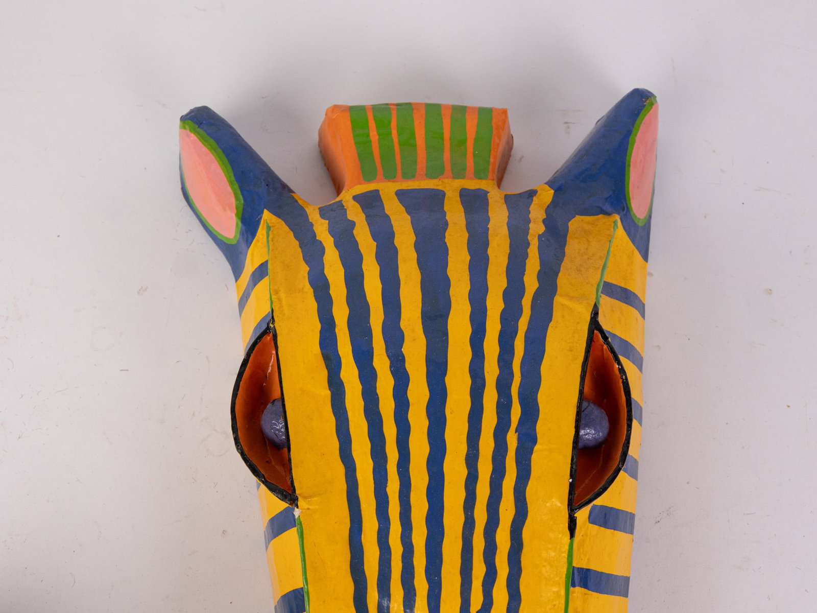 Gina Truex Paper Mache Zebra Wall Art Mask - 3