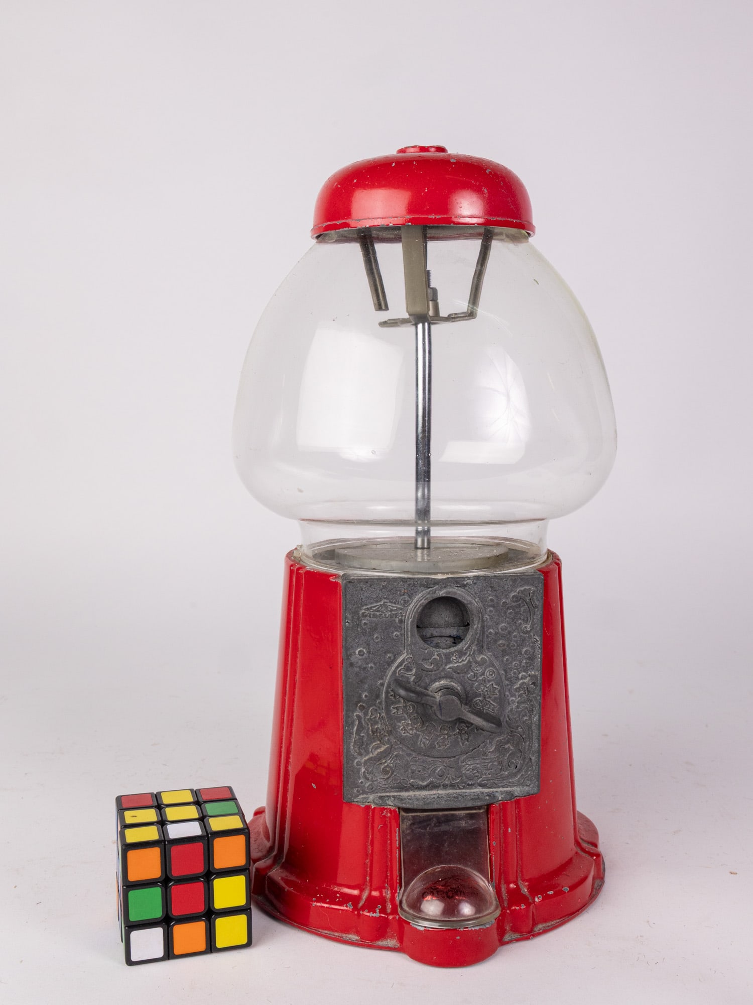Vintage Red Carousel Gumball Machine - 2