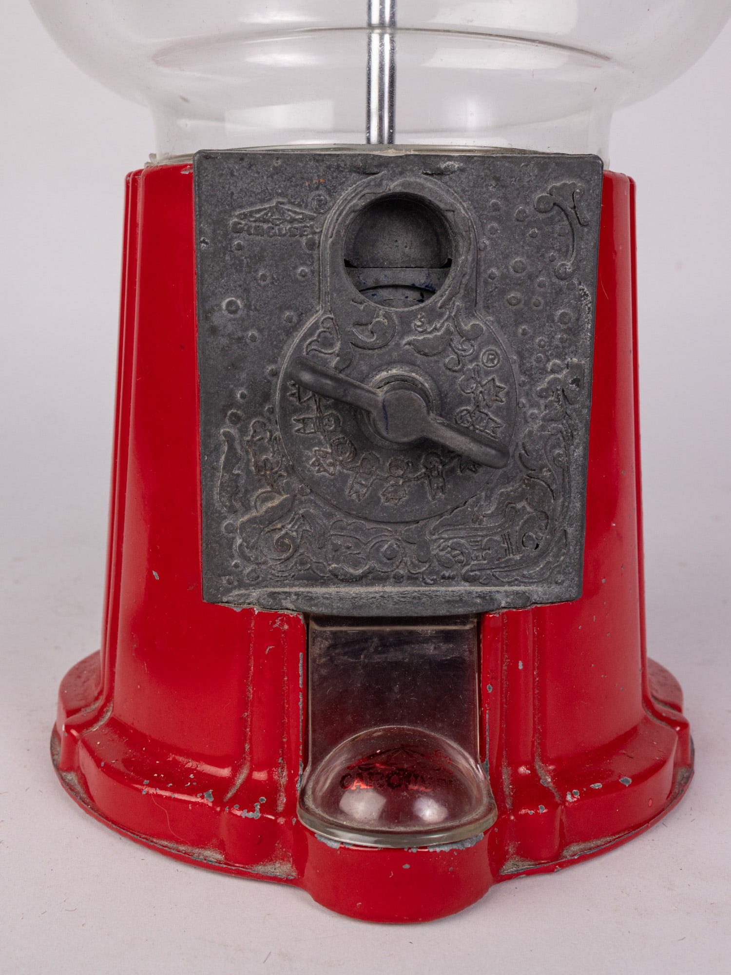 Vintage Red Carousel Gumball Machine - 3