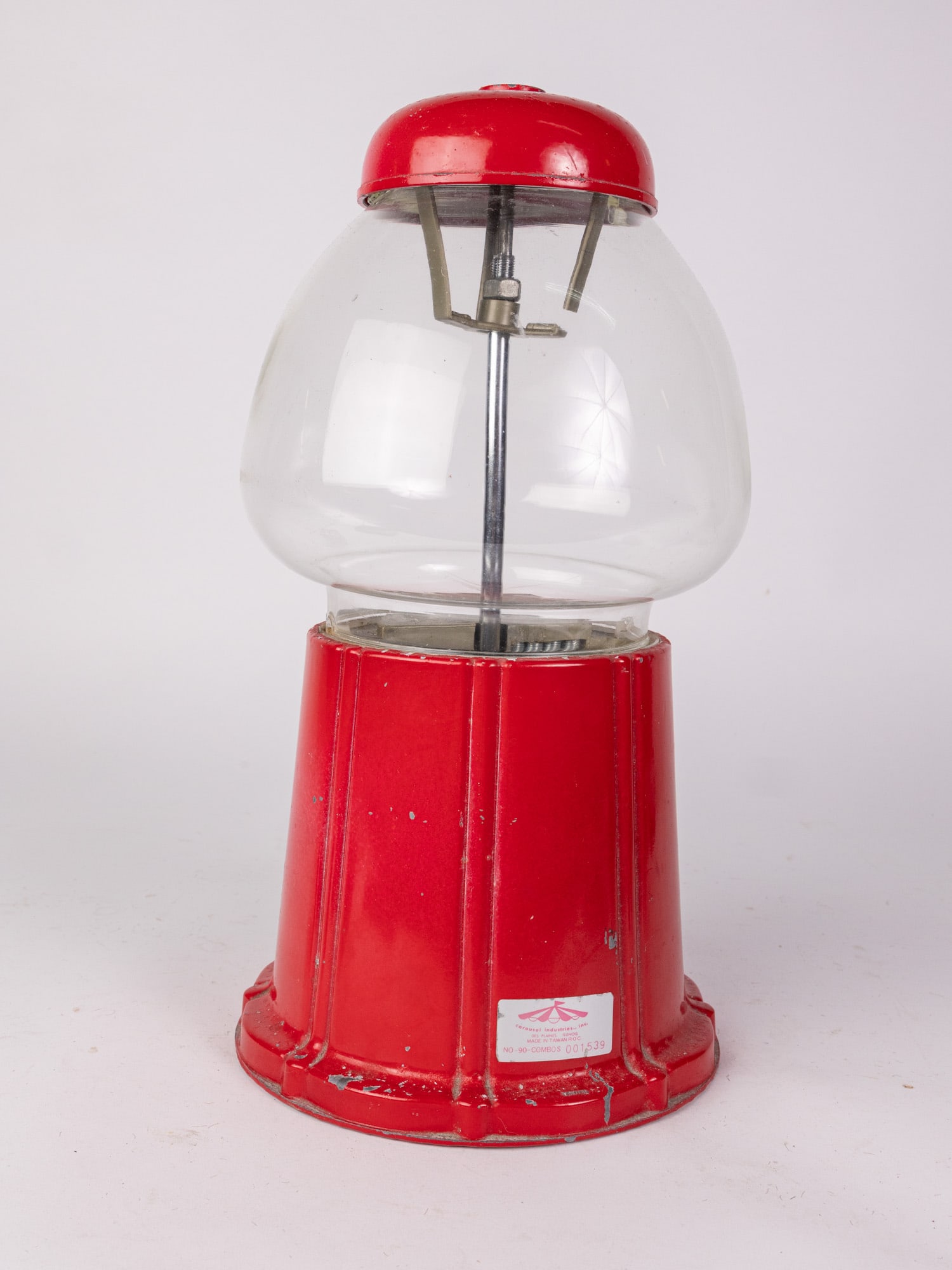Vintage Red Carousel Gumball Machine - 4