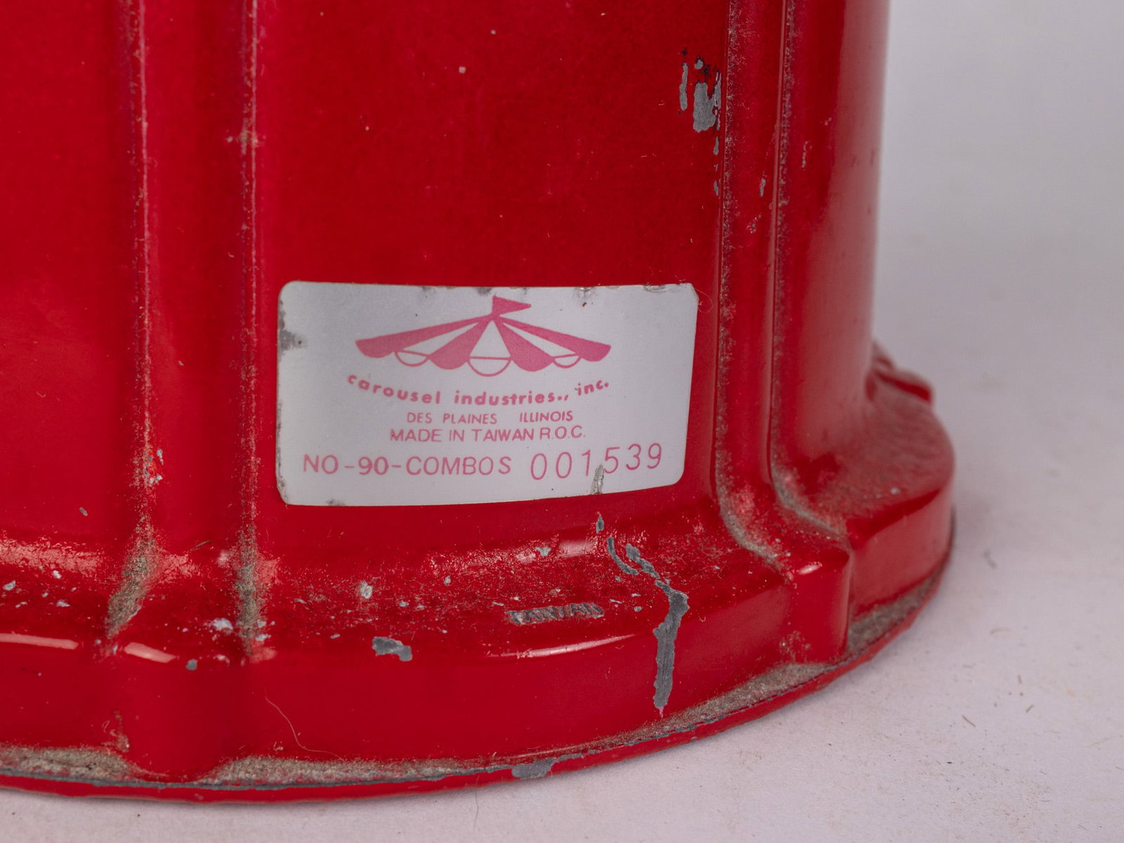 Vintage Red Carousel Gumball Machine - 5