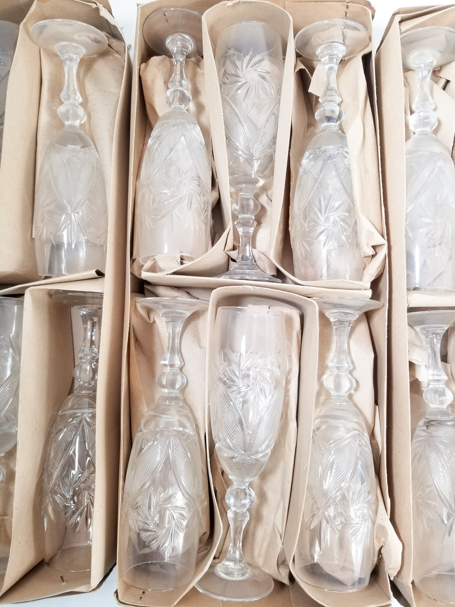 Vintage Crystal Glassware Set - 4