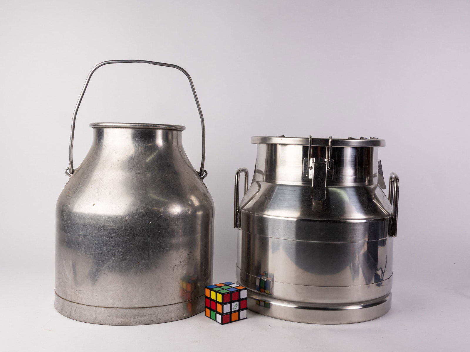 Two Metal Cream Canisters - 2