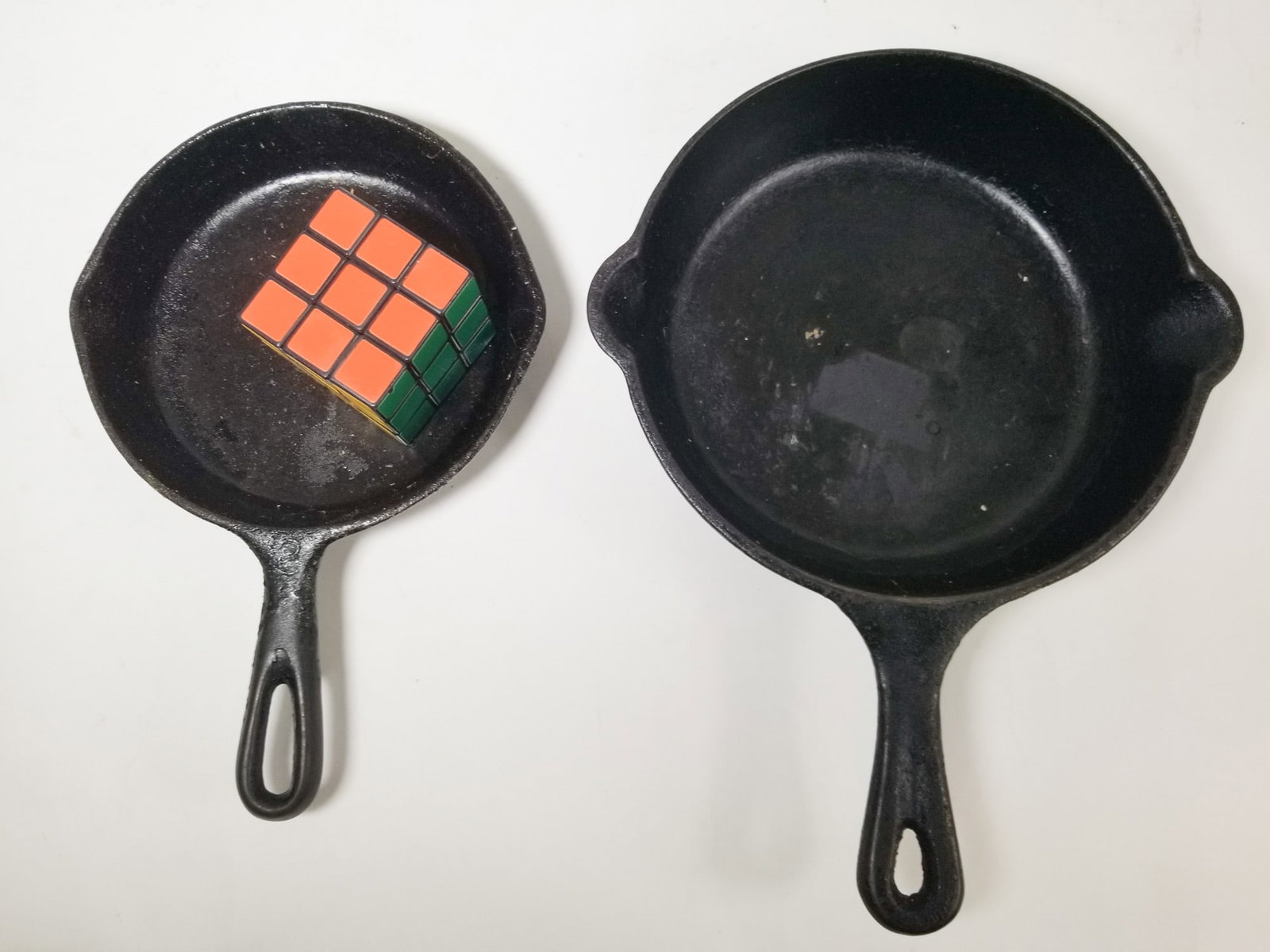 Two Cast Iron Frying Pans - 2