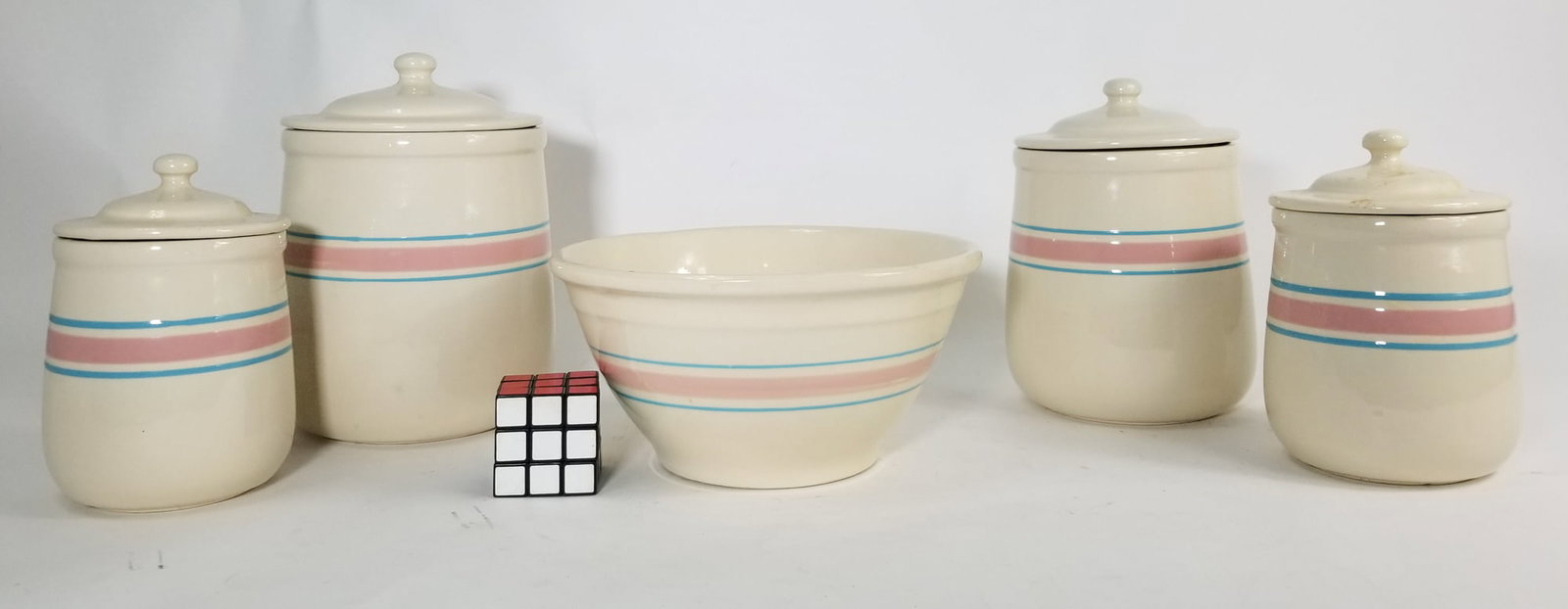 McCoy Set of Four Canisters and Mixing Bowl - 2