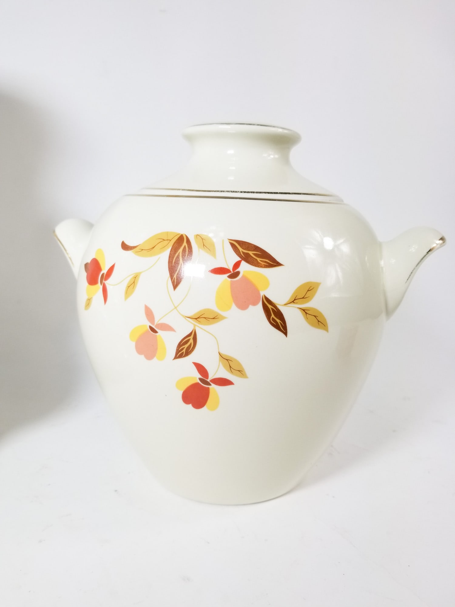 Three Cookie Jars ft. Hall Autumn Leaf Uranium Glazed Cookie Jar - 3