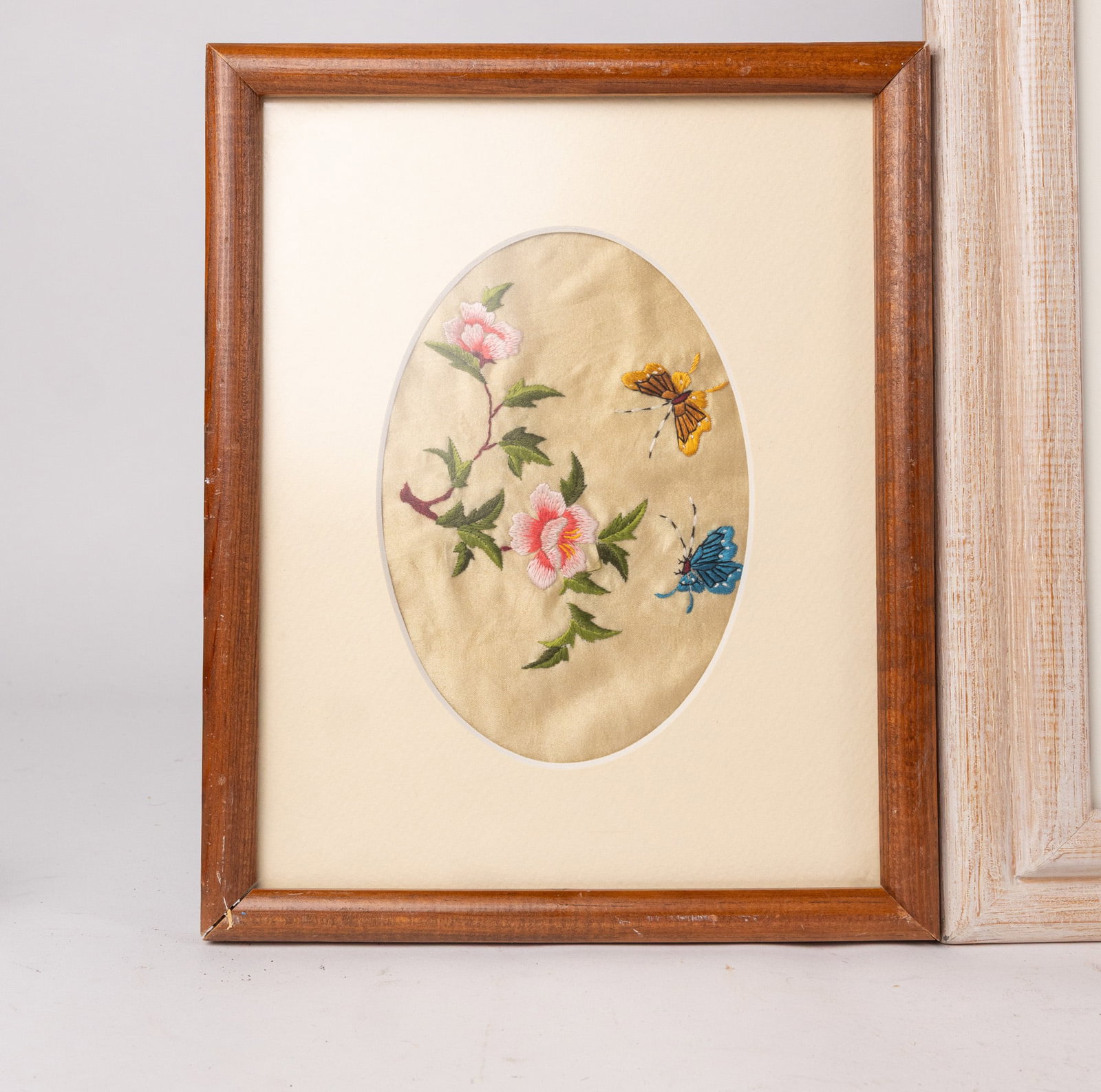 Two Framed Prints on Silk - 2