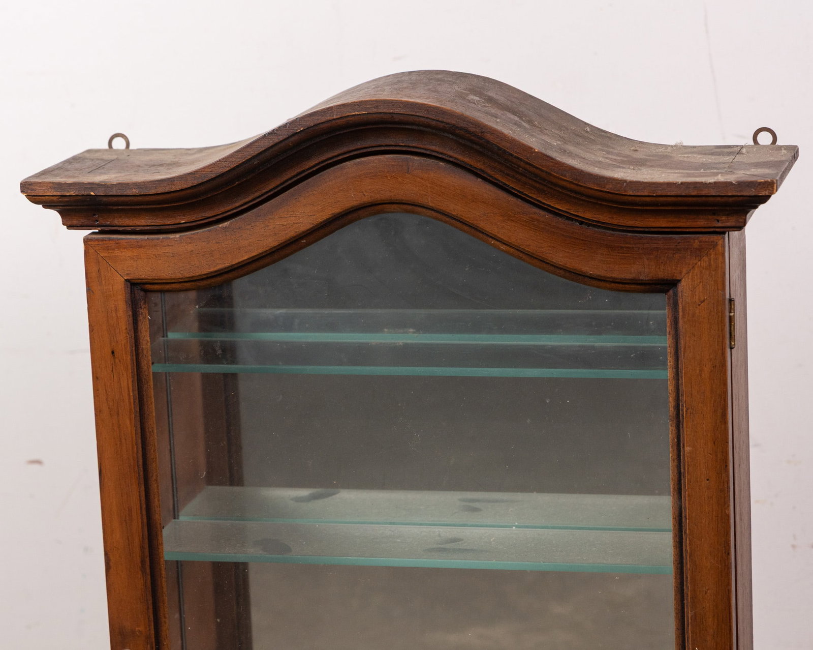 Vintage Walnut & Glass Mirrored Cabinet - 2