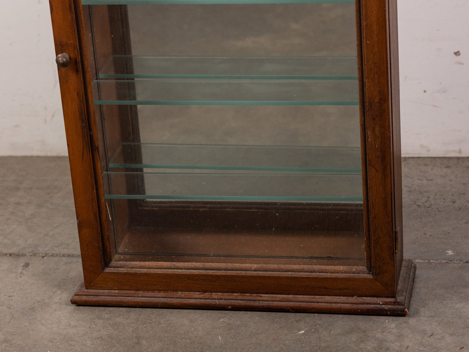 Vintage Walnut & Glass Mirrored Cabinet - 3