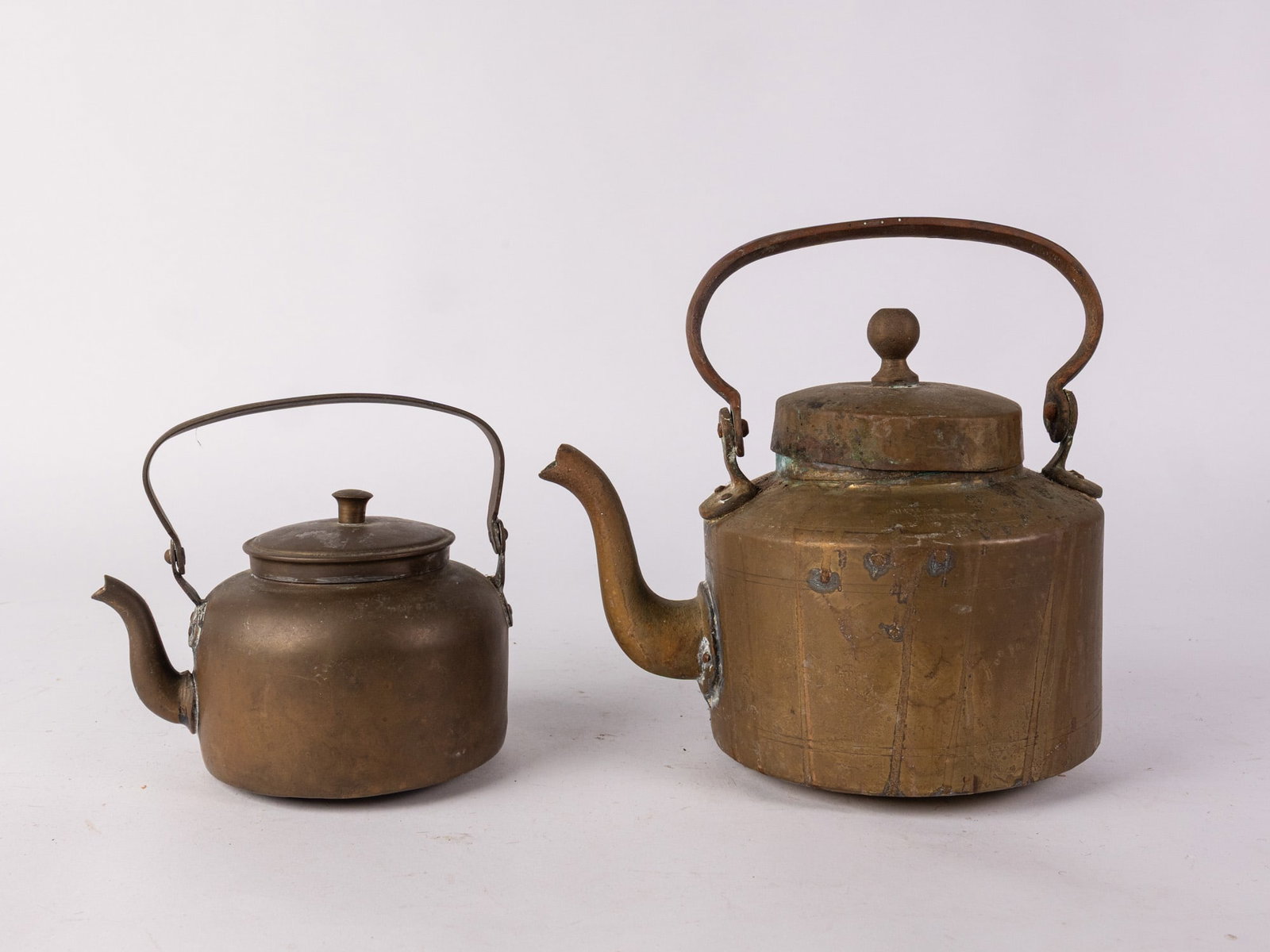 Pair of Brass Teapots (1 of 3)