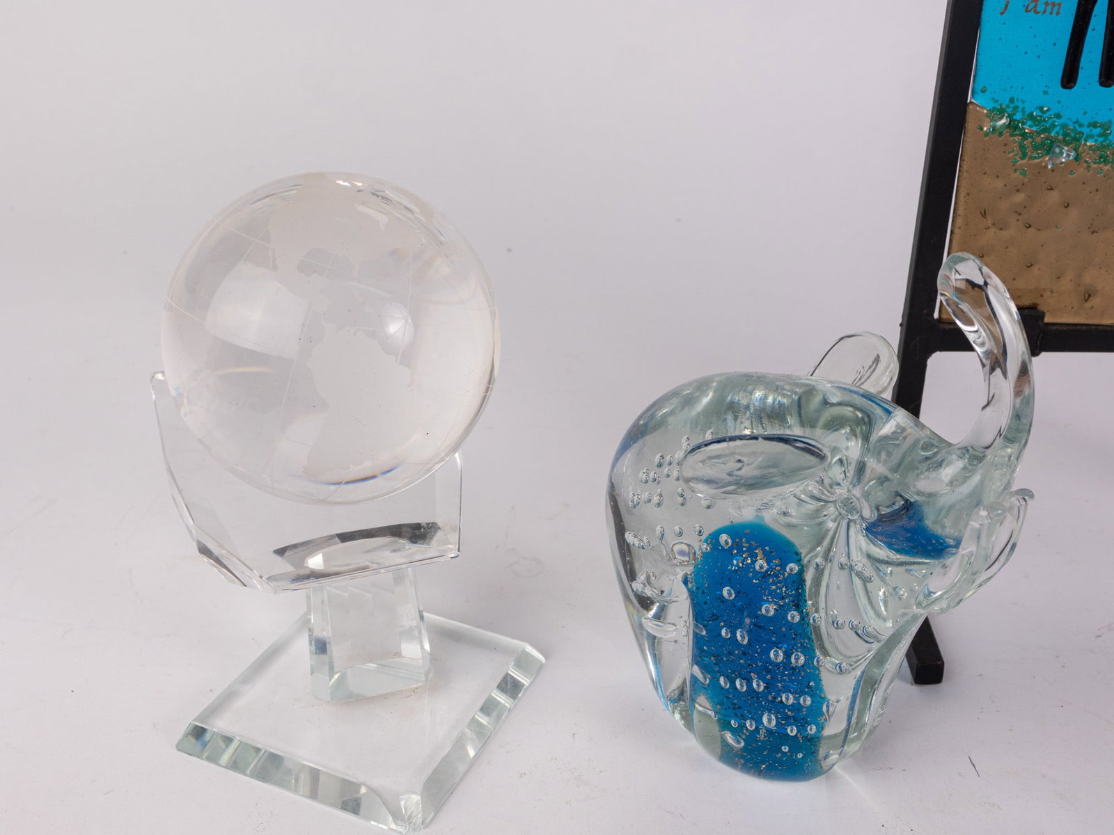 Grouping of Art Glass Articles ft. Fused Glass Art Piece - 3