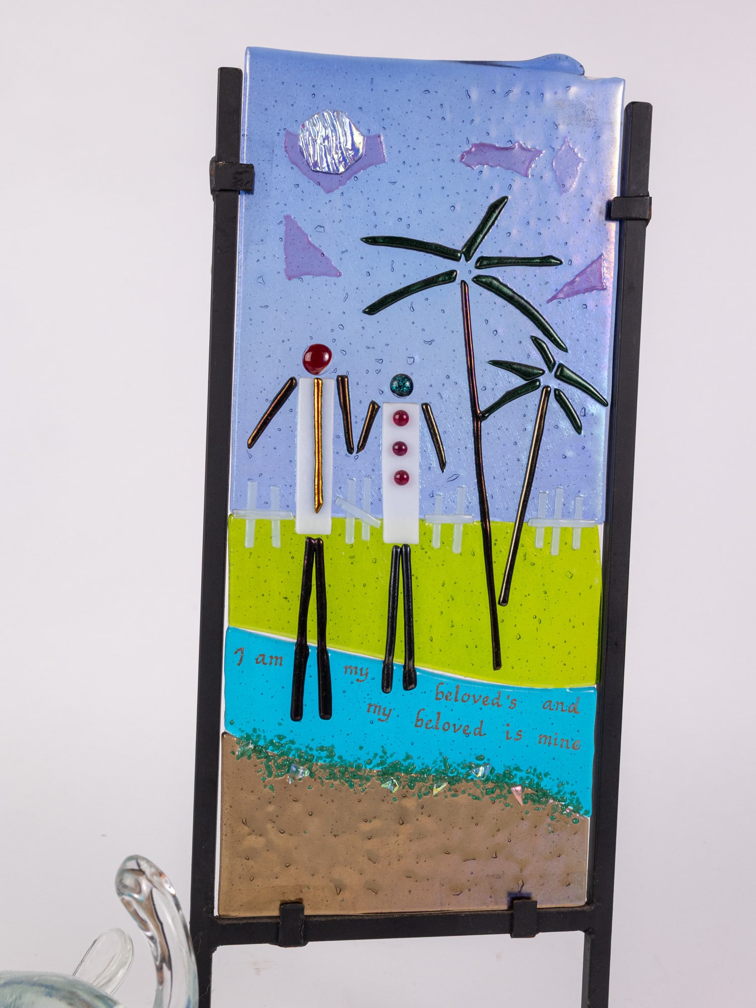 Grouping of Art Glass Articles ft. Fused Glass Art Piece - 5