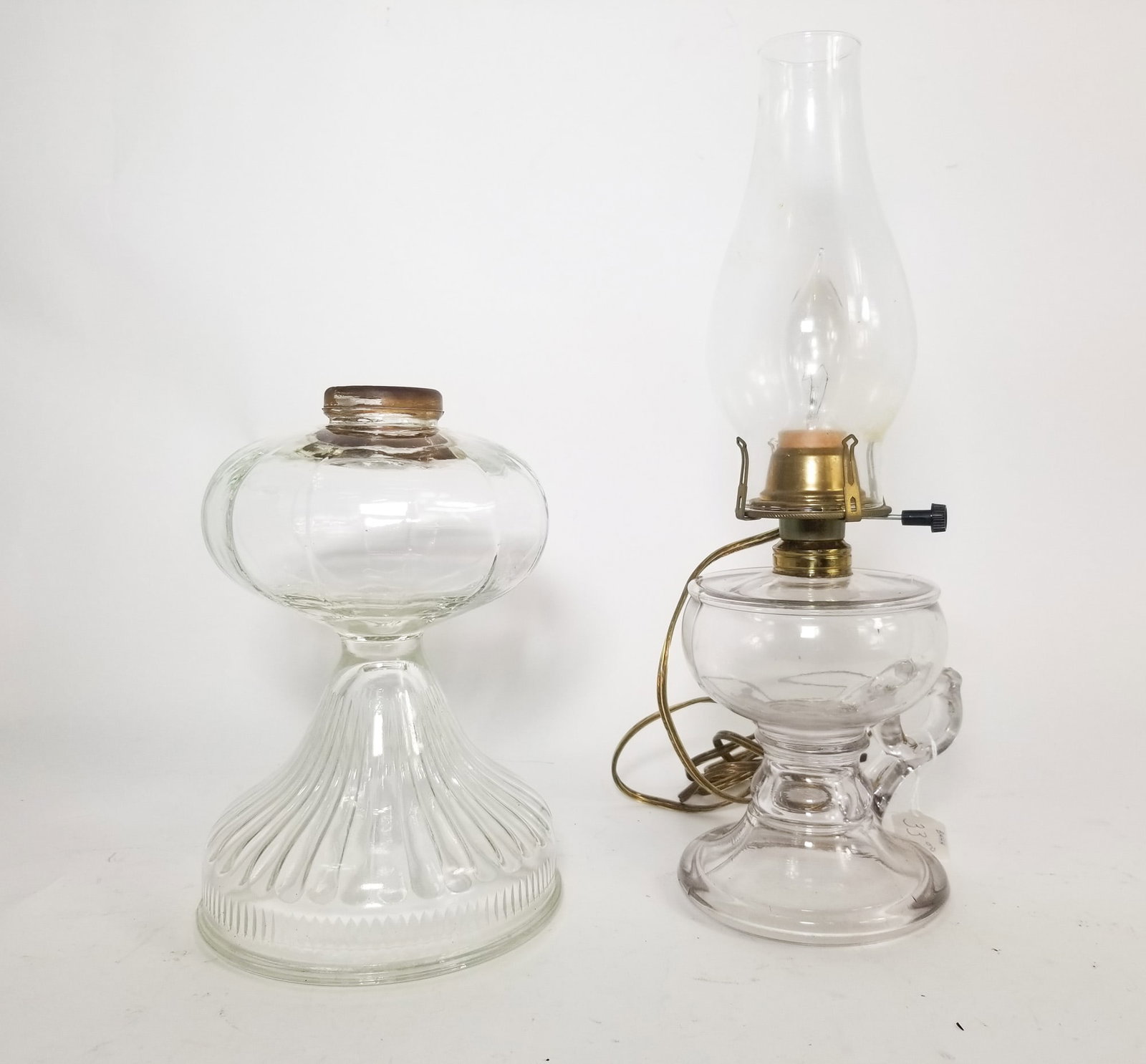 Electrified Kerosene Oil Lamp & Kerosene Oil Lamp Base (1 of 5)