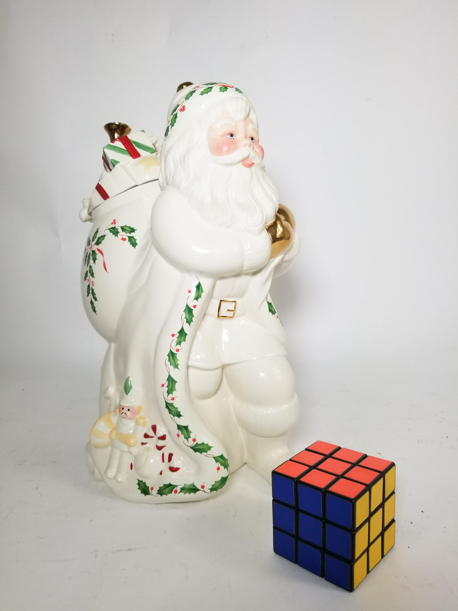 Lenox For the Holidays Santa with Toy Bag Cookie Jar - 2