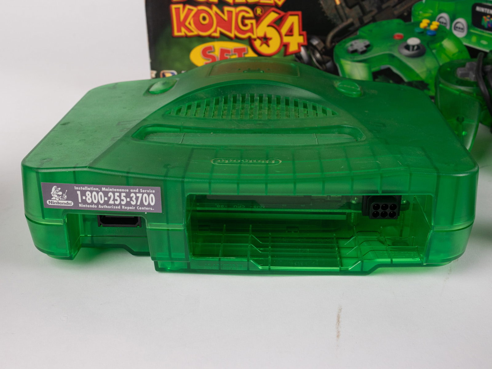 Nintendo 64 Donkey Kong 64 Jungle Green Console Set with Box & Games - 6