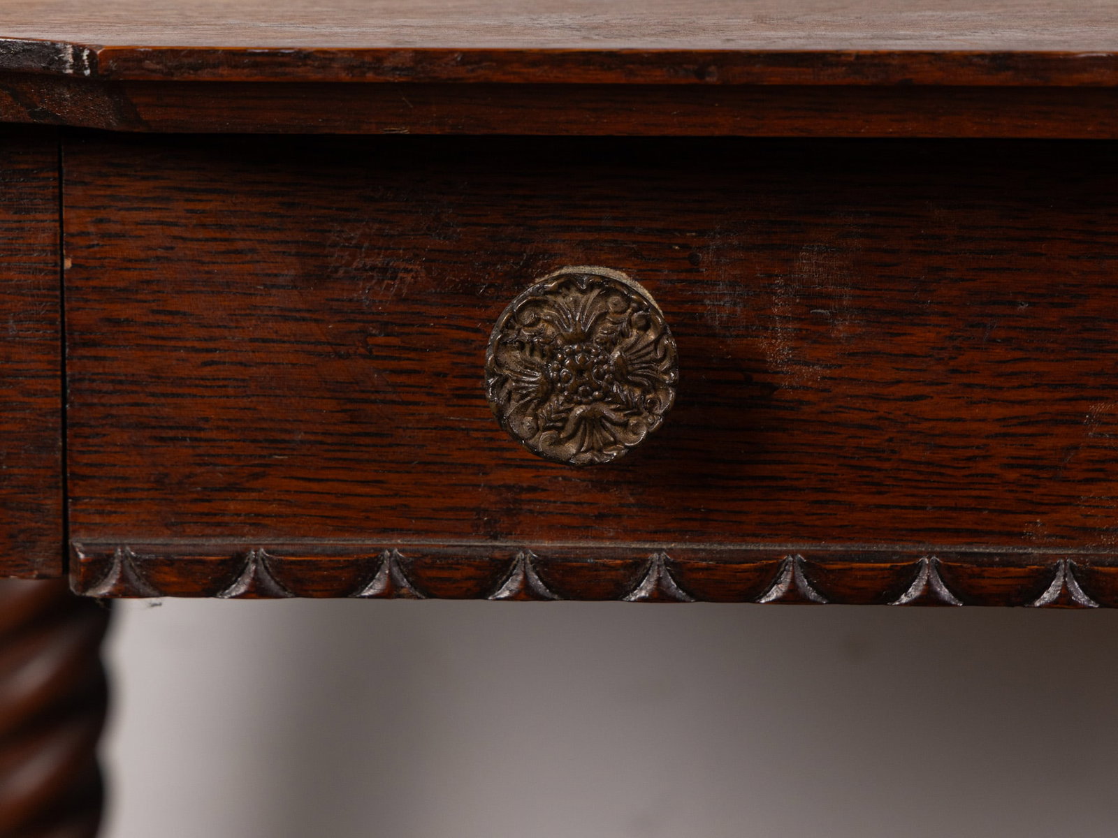 Antique Victorian Parlor Table with Barley Twist Legs - 2