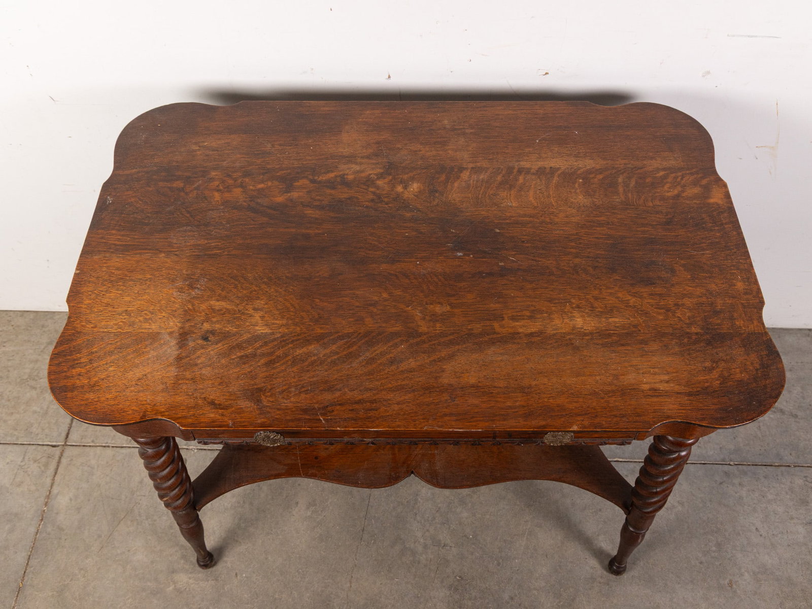 Antique Victorian Parlor Table with Barley Twist Legs - 4