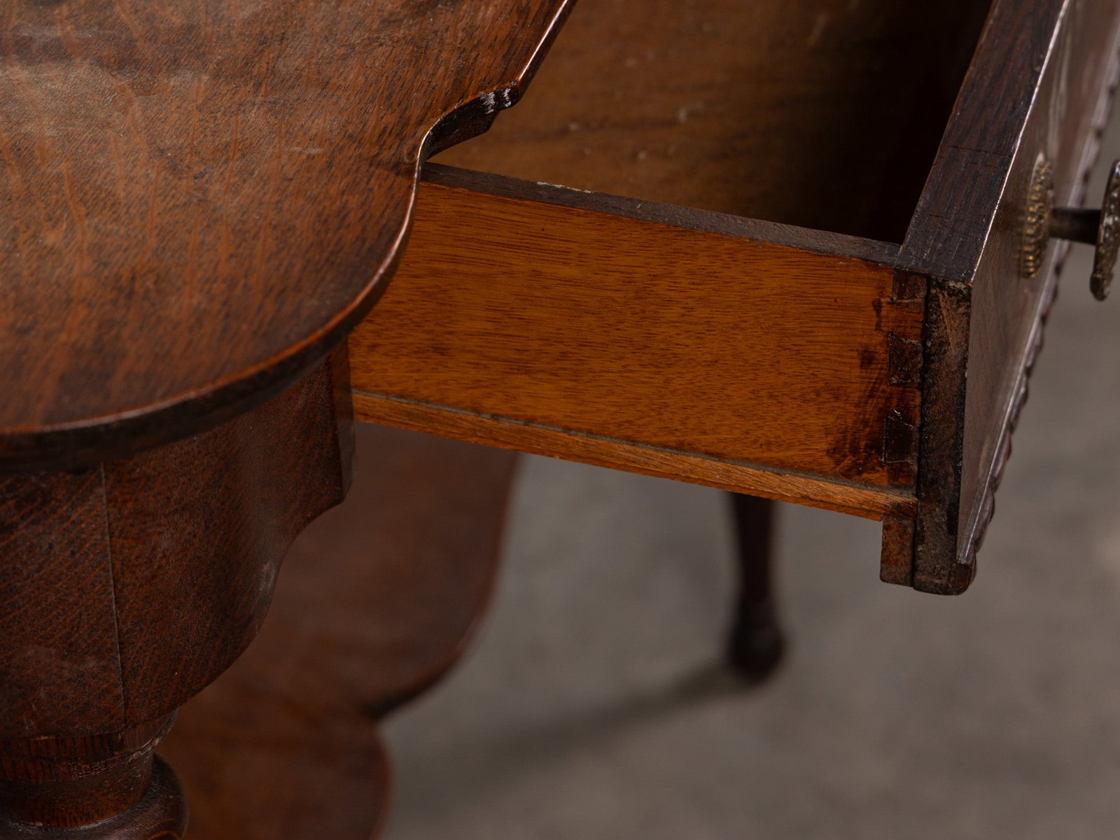 Antique Victorian Parlor Table with Barley Twist Legs - 8