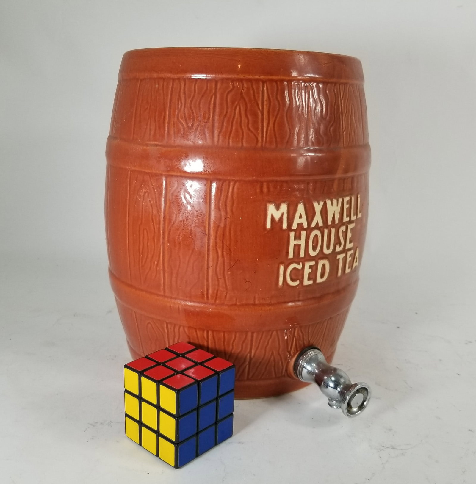 Maxwell House Iced Tea Vintage Stoneware Crock Drink Dispenser - 2