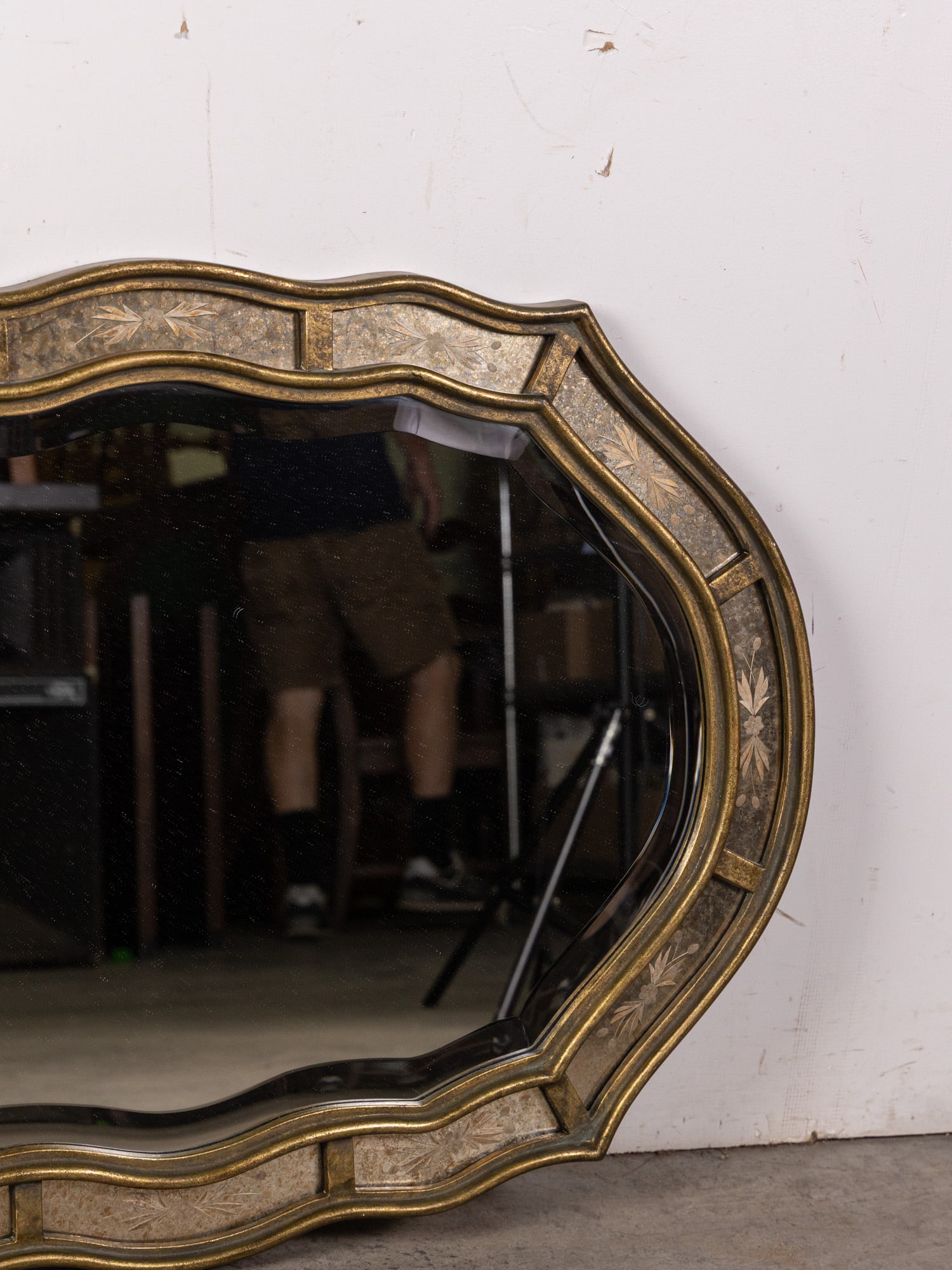 Uttermost Fifi Etched Antique Mirror with Leaf Design - 3
