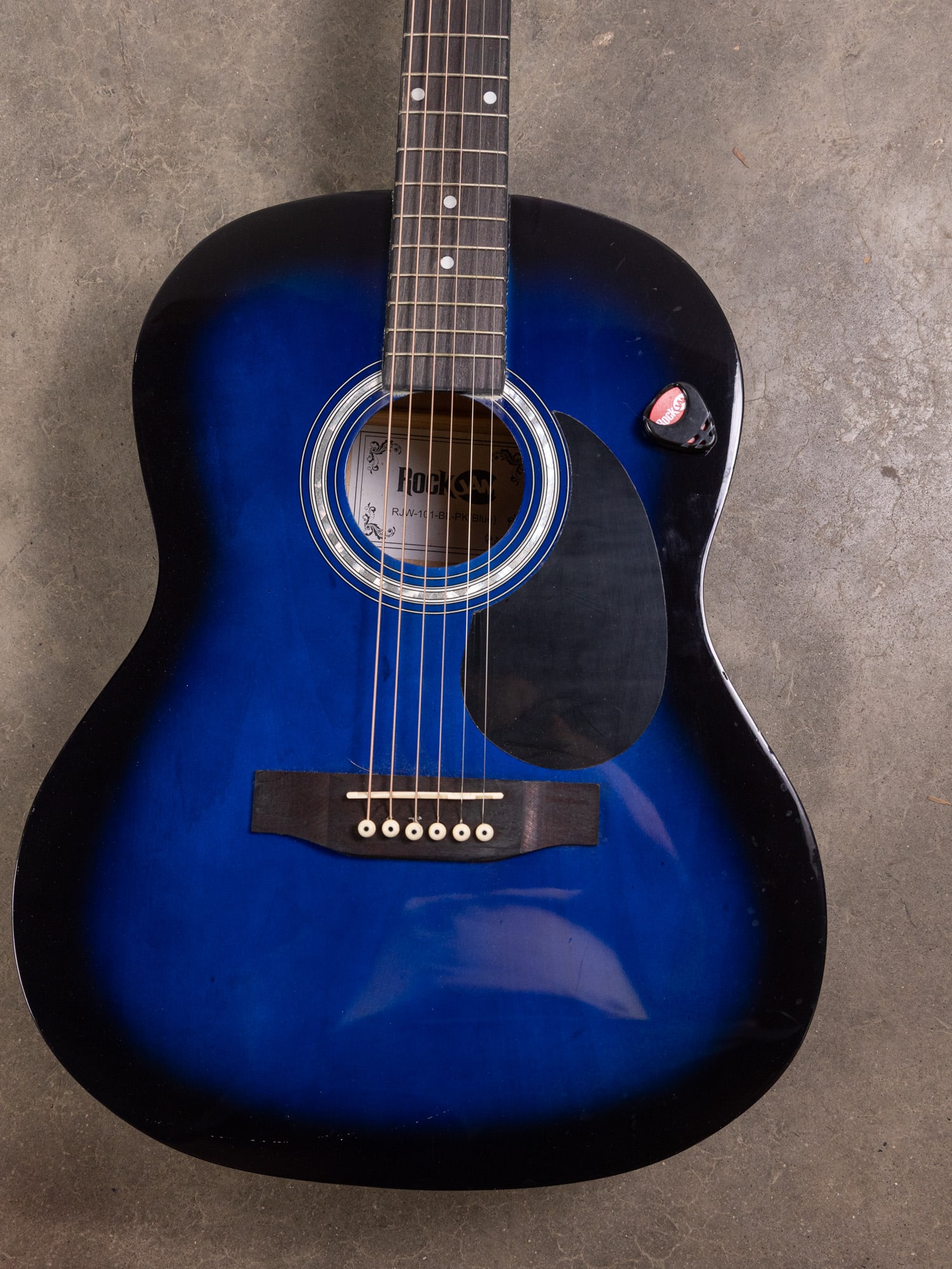 RockJam Blue Acoustic Guitar in Case - 2