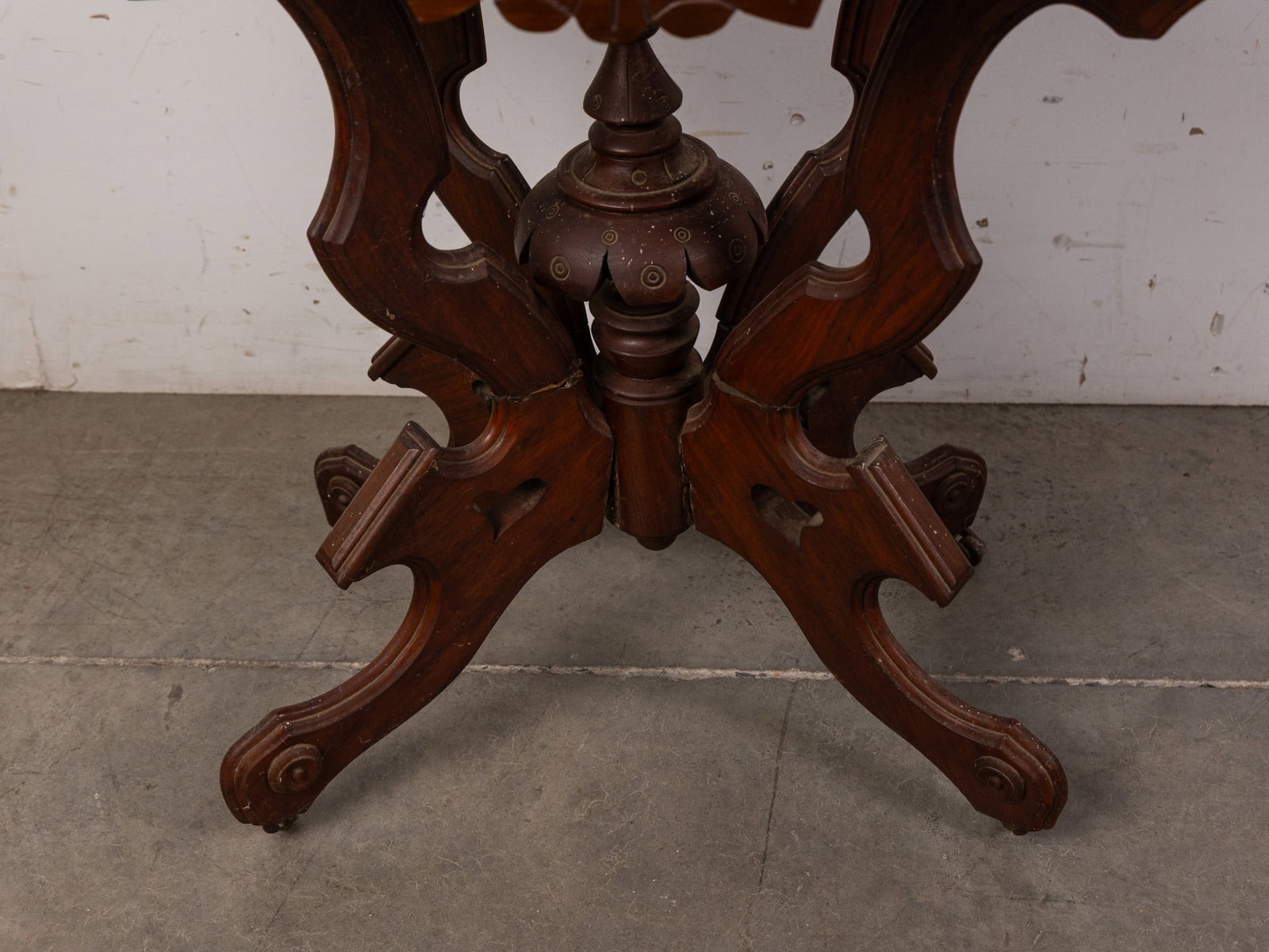 Antique Victorian Eastlake Marble Top Side Table - 3