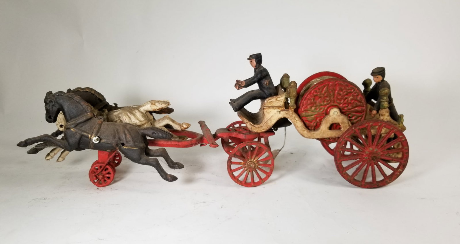 Cast Iron Horse Drawn Hose Wagon (1 of 3)