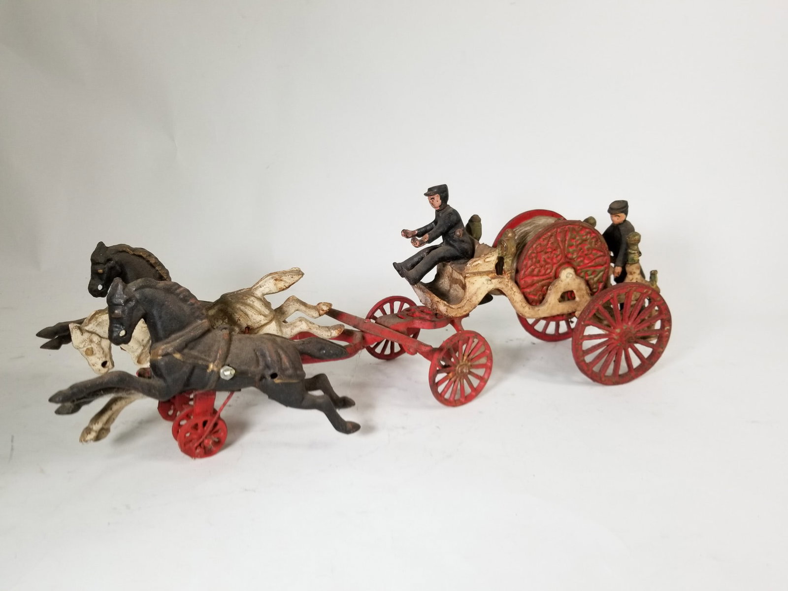 Cast Iron Horse Drawn Hose Wagon - 3