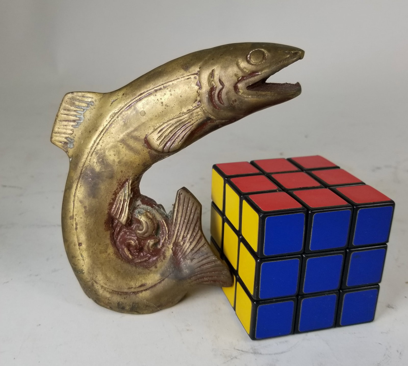 Brass Jumping Fish Finial/Hardware - 2